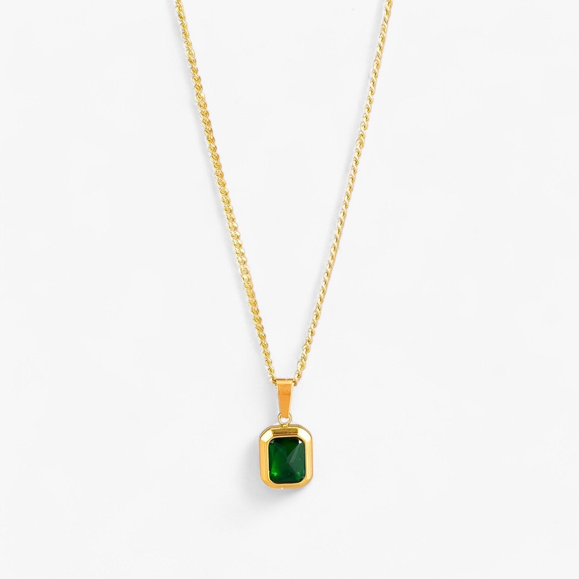 Collana con smeraldi in placcatura dorata - robusta Lana - - collana collana smeraldi dorata jewelry lana necklaces Pendant Necklaces placcatura robusta smeraldi WOMEN - Concept Palermo