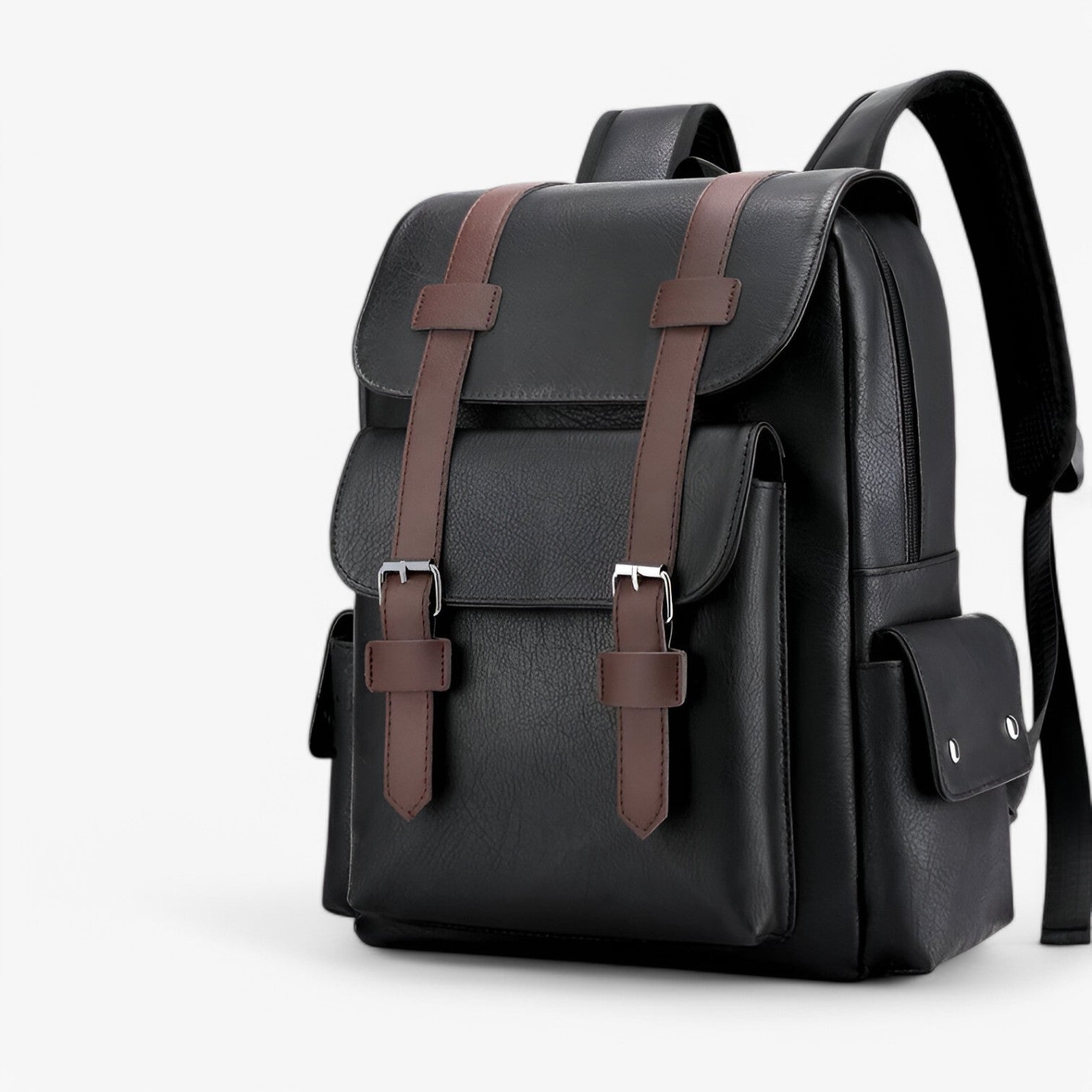 Zaino in PU - Spazioso e comodo Pelle - nero - Backpacks Bags mens bag pelle spazioso zaino - Concept Palermo