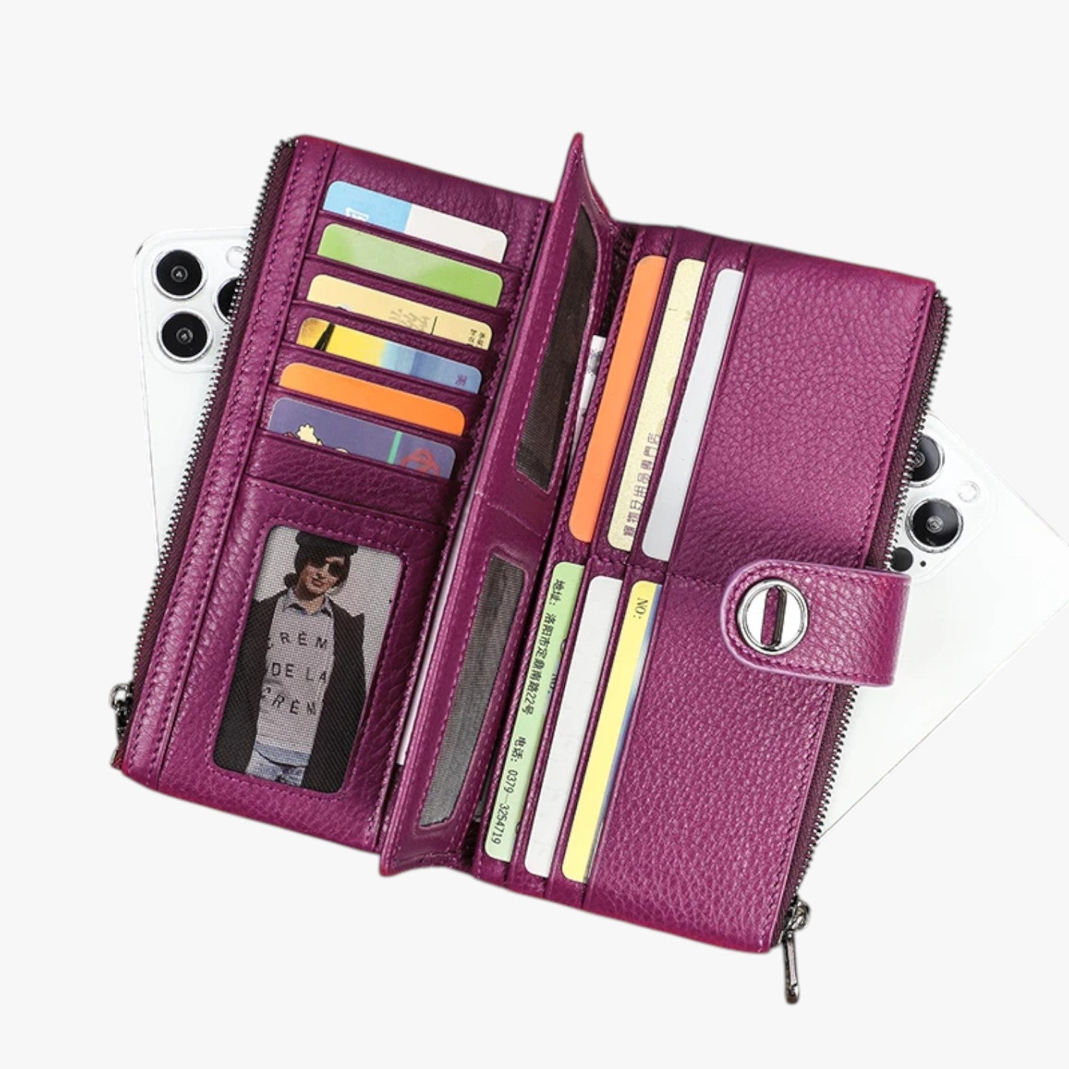 Portafoglio Donna in Pelle con AirTag, Sicuro e Multiuso - - airtag donna multiuso pelle portafoglio portafoglio donna sicuro wallet wallets womens wallet - Concept Palermo