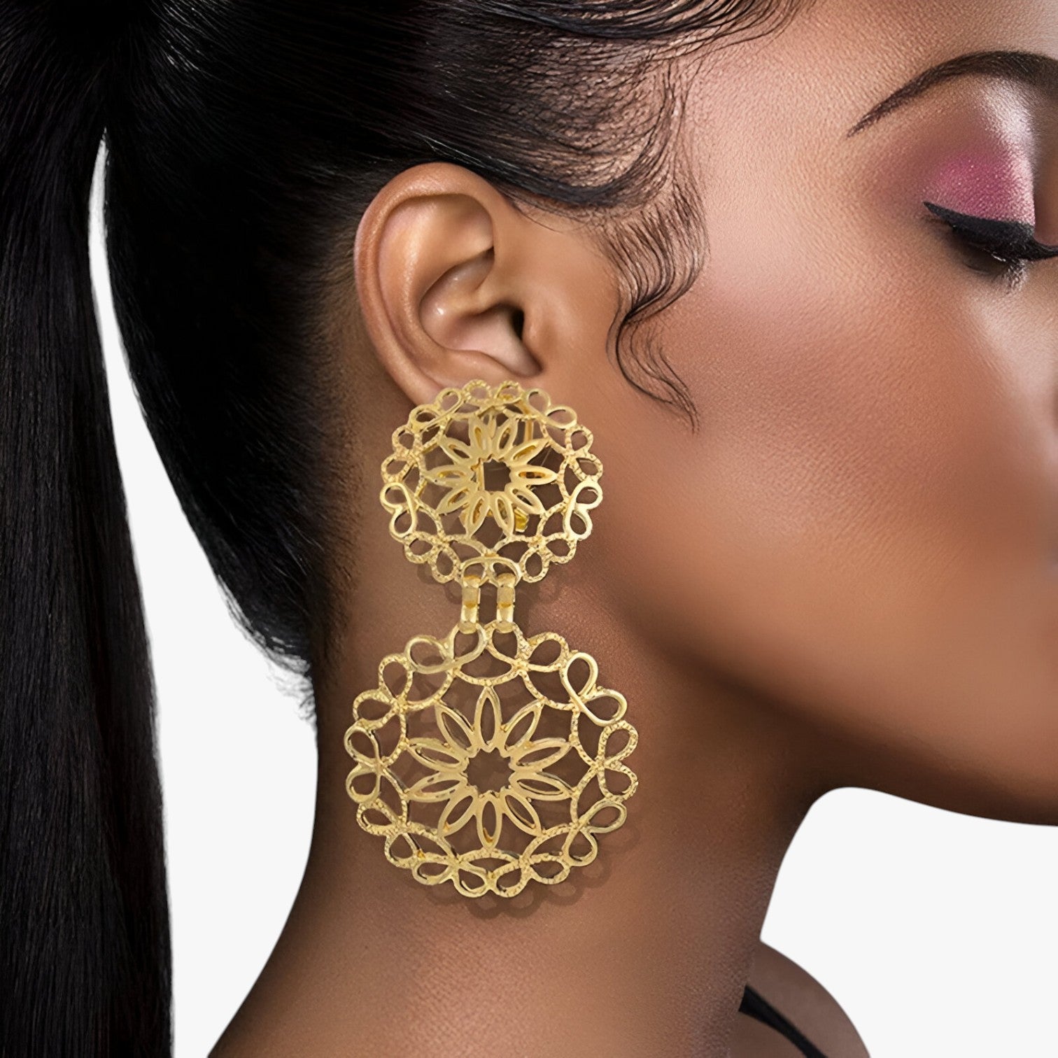Orecchini a Goccia da Donna Eleganti in Argento 925 con Zirconi Bianchi - Colore Oro - donna EARRINGS Earrings for Women Girls goccia jewelry New Fashion Earrings orecchini orecchini donna womens earring - Concept Palermo