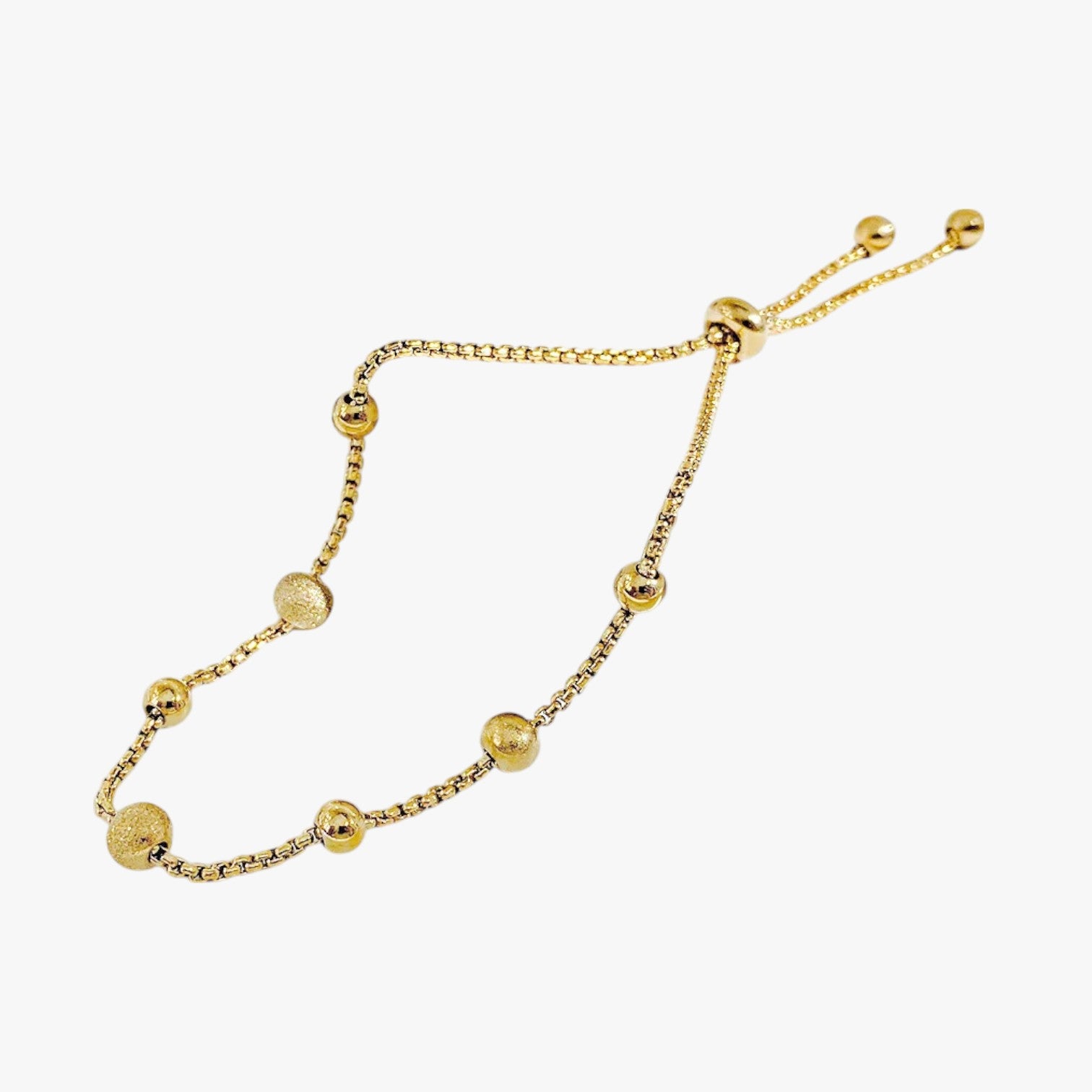 Bracciale regolabile con perline smerigliate in acciaio inossidabile - - acciaio bracciale bracciale regolabile BRACELET BRACELET FOR WOMEN BRACELETS bracelets for women inossidabile jewelry perline regolabile smerigliate - Concept Palermo