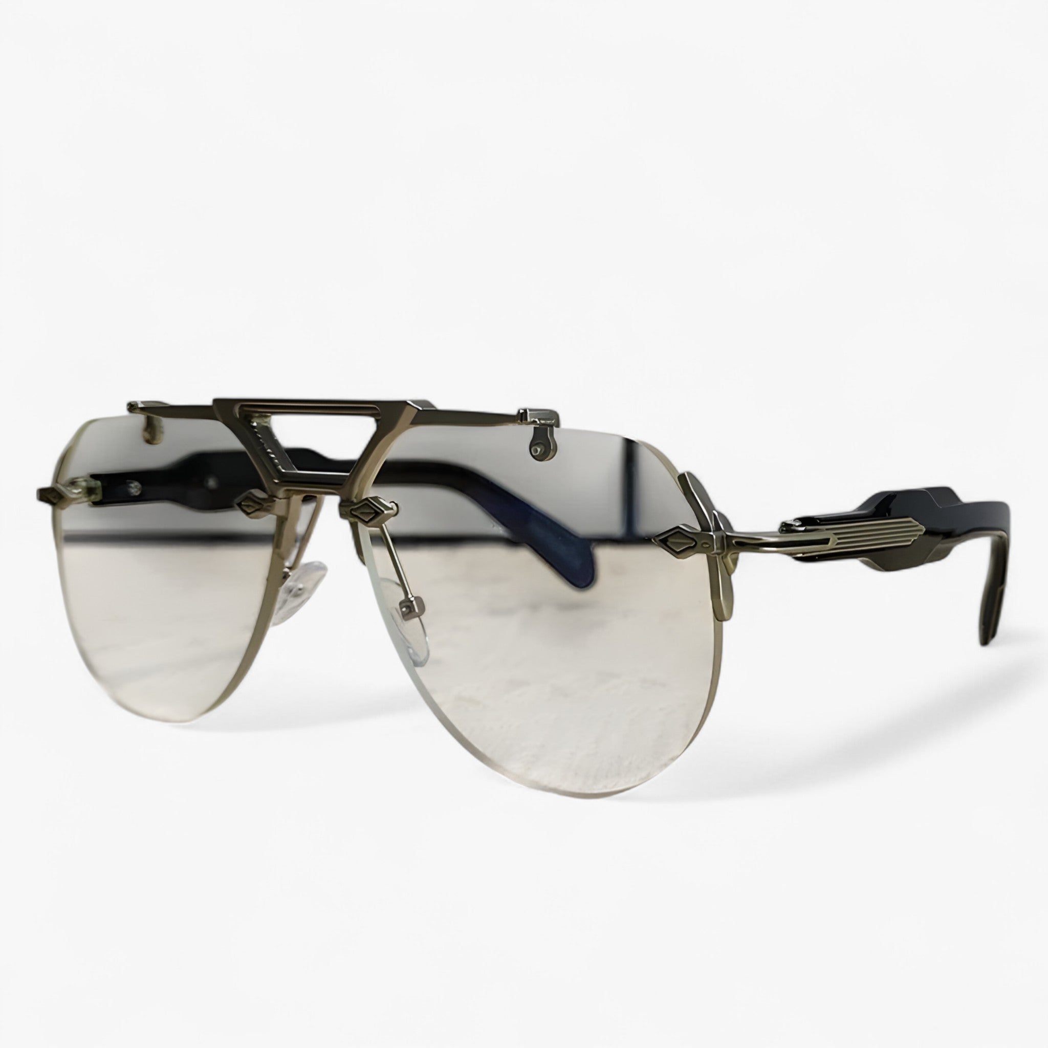 Occhiali da sole punk semi-senza montatura Uomo - Bianco argento - accessoires montatura occhiali occhiali sole punk semi sole sunglasses uomo zonnebrillen - Concept Palermo