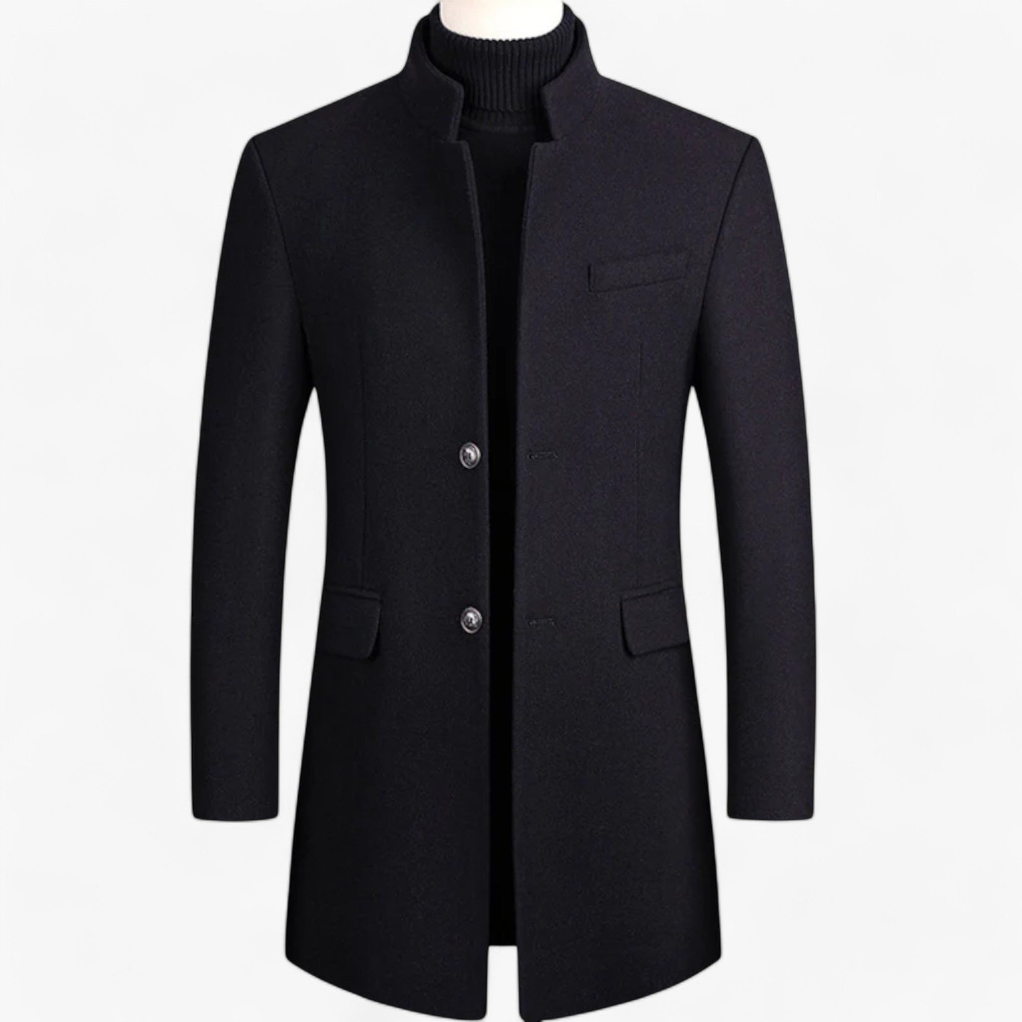 Cappotto Lungo Stiloso - Eleganza Iconica Uomo - Blu navy - Bestsellers heren cappotto cappotto stiloso eleganza iconica Jassen heren long coat men men men's coats & jackets missnew reworded2 stiloso uomo - Concept Palermo