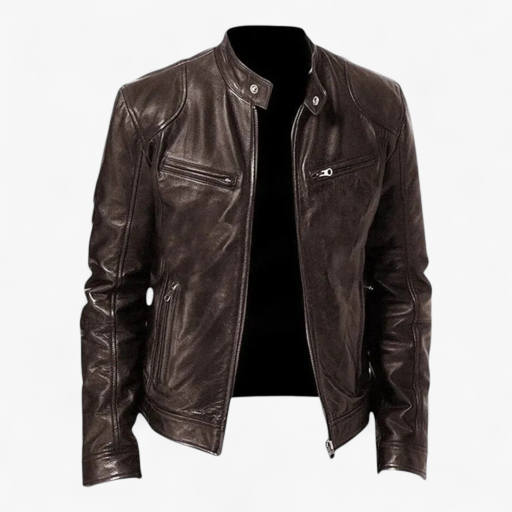 Giacca di Pelle Casual Uomo - - casual giacca giacca pelle Leather men men's coats & jackets pelle uomo Winter - Concept Palermo