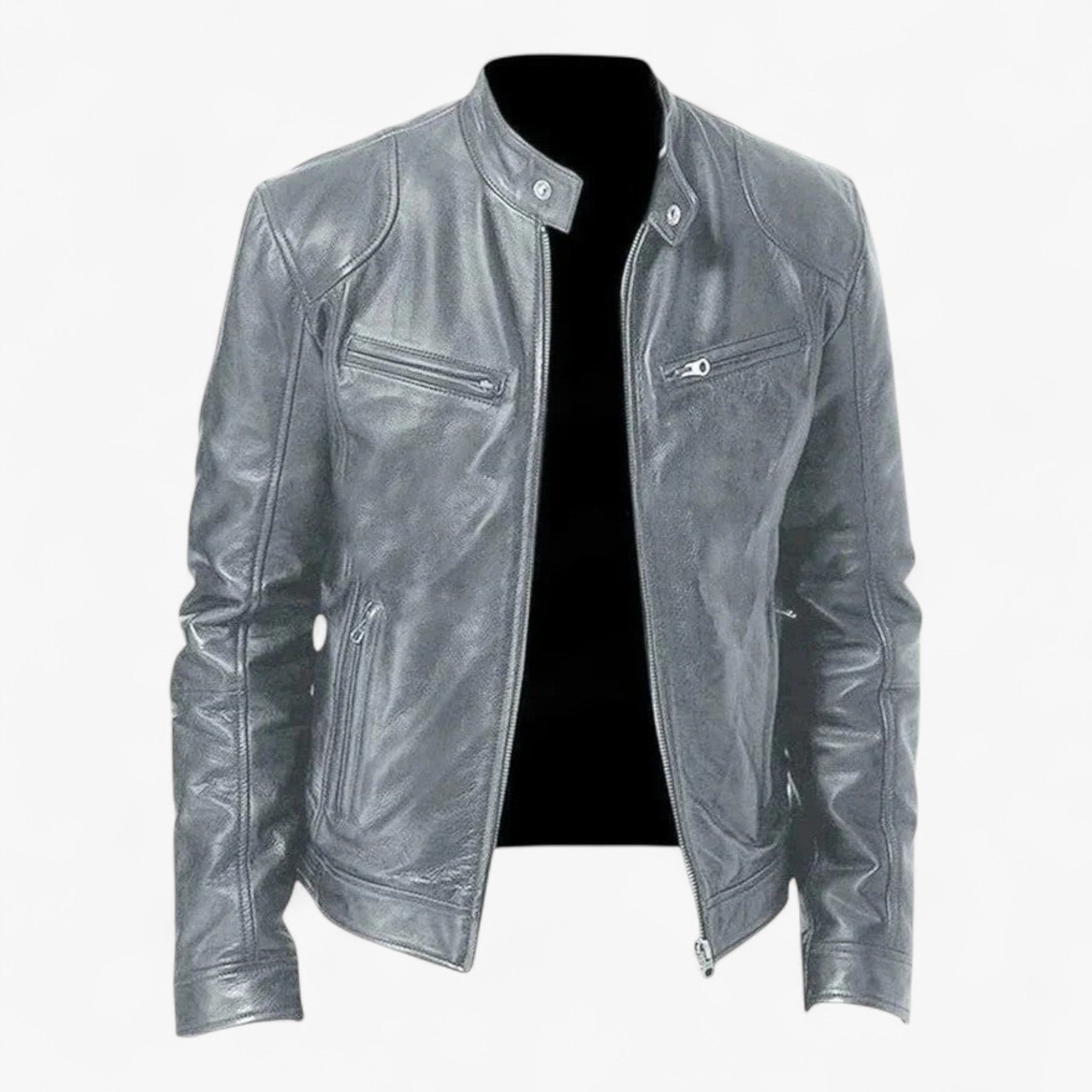 Giacca di Pelle Casual Uomo - - casual giacca giacca pelle Leather men men's coats & jackets pelle uomo Winter - Concept Palermo