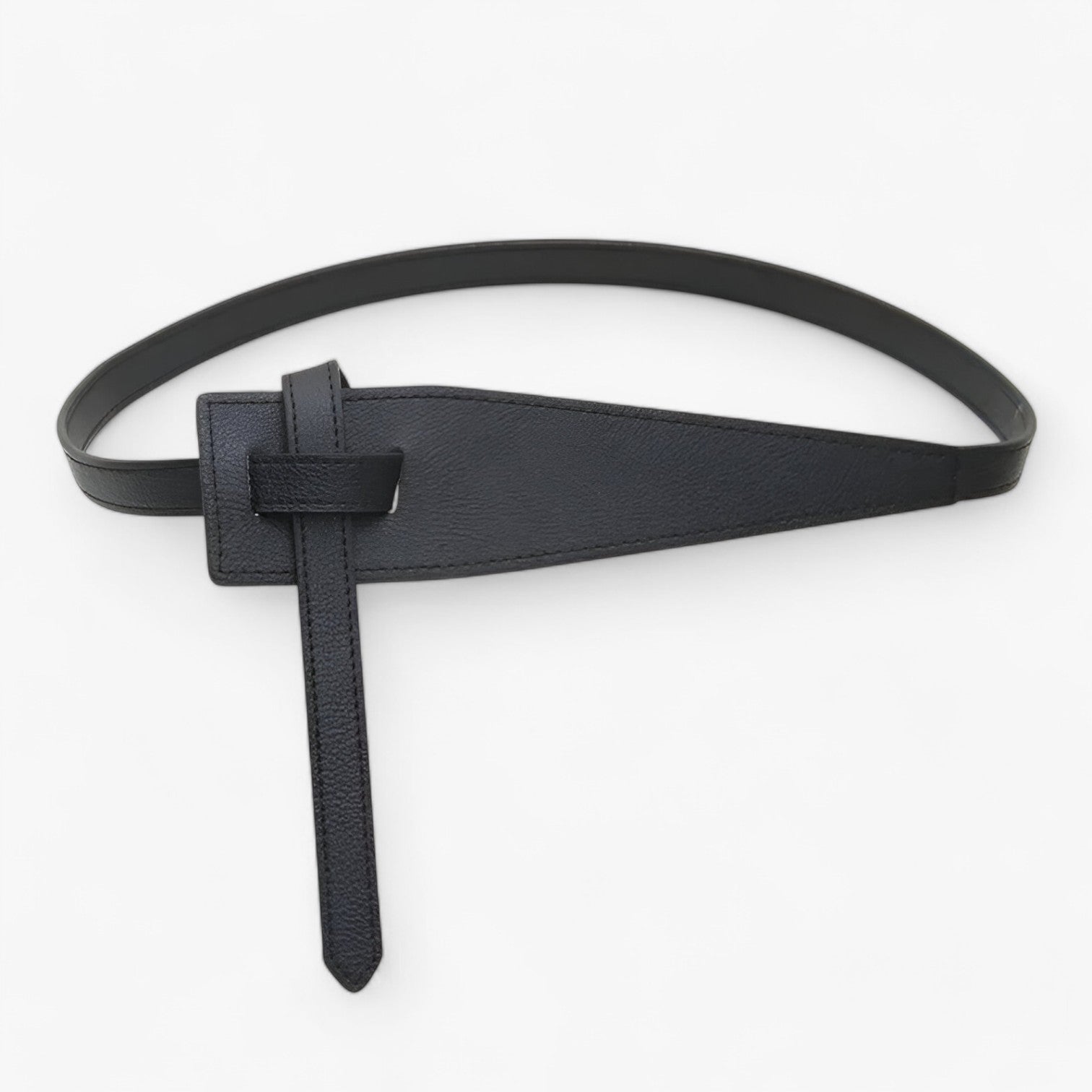 Cintura Donna Morbida Annodabile in Similpelle Nera per Abiti Eleganti - Nero 120cm - accenti Belts cintura cintura nodo donna nodo stilosi waist belt for women women's belt - Concept Palermo