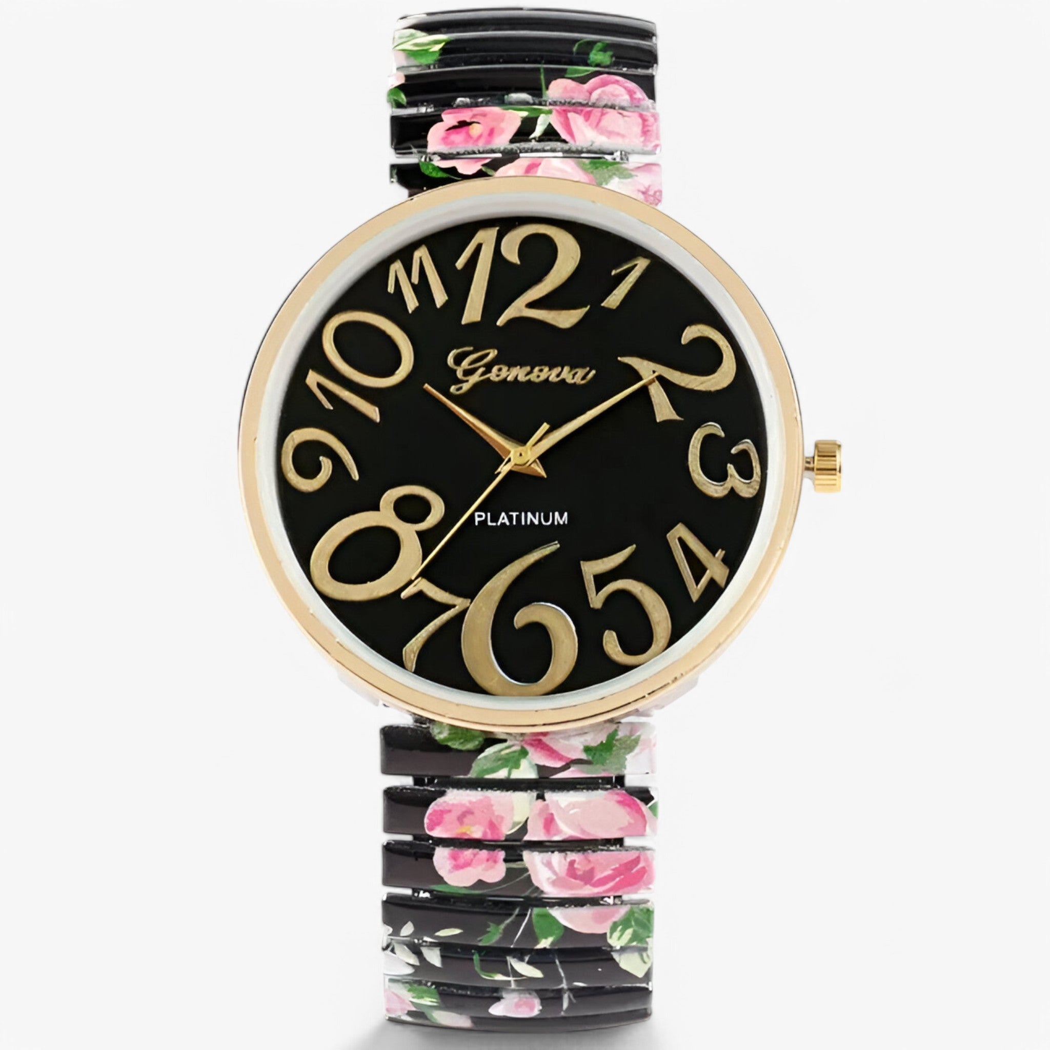 Orologio da donna con numeri grandi e cinturino elastico - fascia nera - cinturino donna elastico female watch grandi numeri orologio orologio donna watch for women watches - Concept Palermo