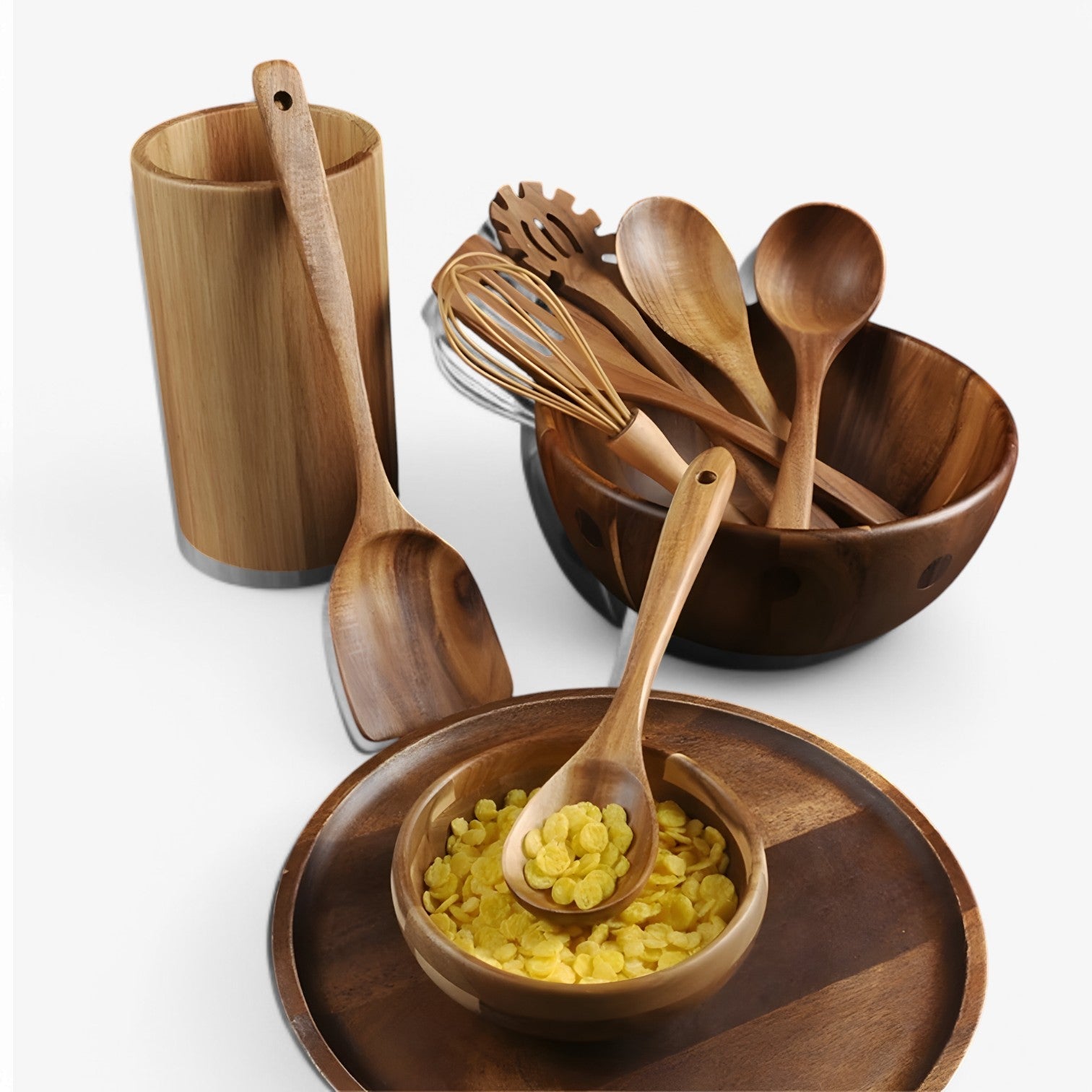 Set di cottura in legno 7 pezzi – naturale, sostenibile e antiaderente Uomo - - antiaderente cottura cottura legno Kitchen kitchen & dining kitchen accessory kitchen tools legno naturale pezzi sostenibile - Concept Palermo