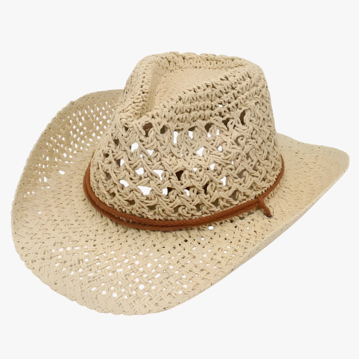 E Protetta - Cappello da Sole Vintage Western per Donne - Beige 55-58cm - cappello donne Hat for girls protetta sole summer hat Sun Hats vintage western women hat women's hat - Concept Palermo