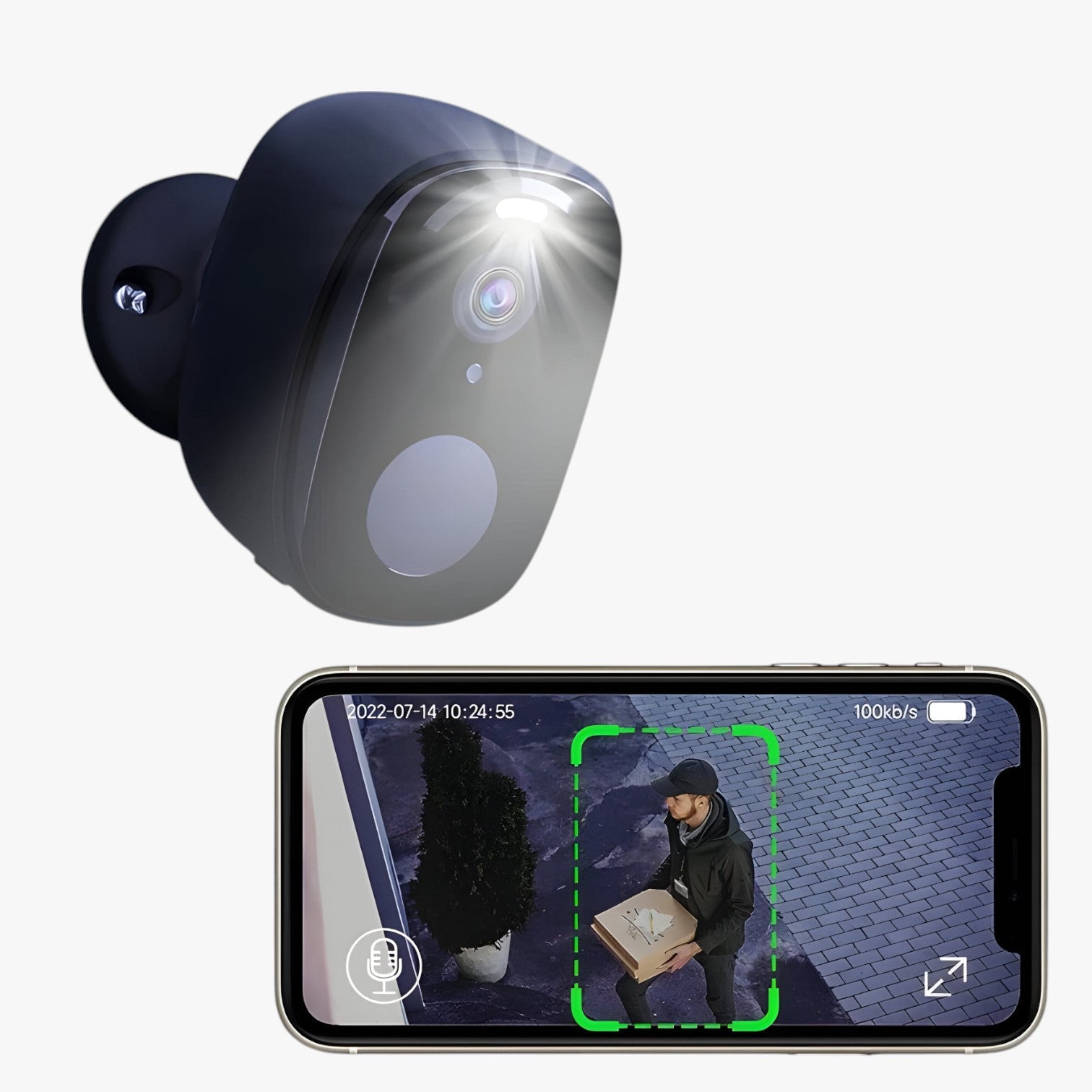Telecamera Wireless Esterno 2K Colori, Visione Notturna Avanzata, Rilevamento Umano AI, Audio Bidirezionale - - camera gadget gadgets intelligente lino notturna rilevazione uomo visione wireless - Concept Palermo