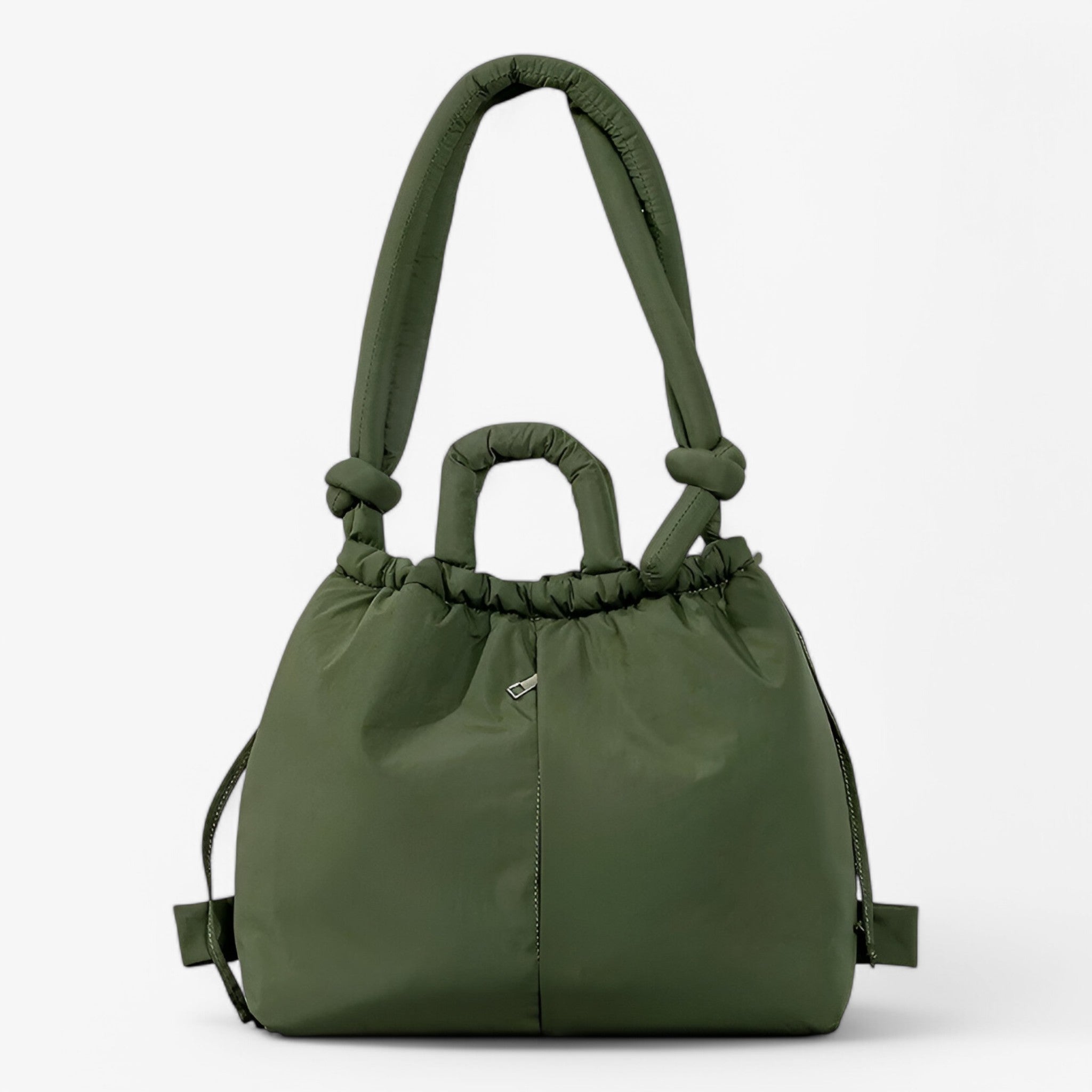 Borsa a Spalla Puffer Nera Grande Donna, Morbida Elegante Invernale con Tracolla - Verde Militare - bags borsa borsa spalla donna new_for_google_may puffer spalla unica - Concept Palermo