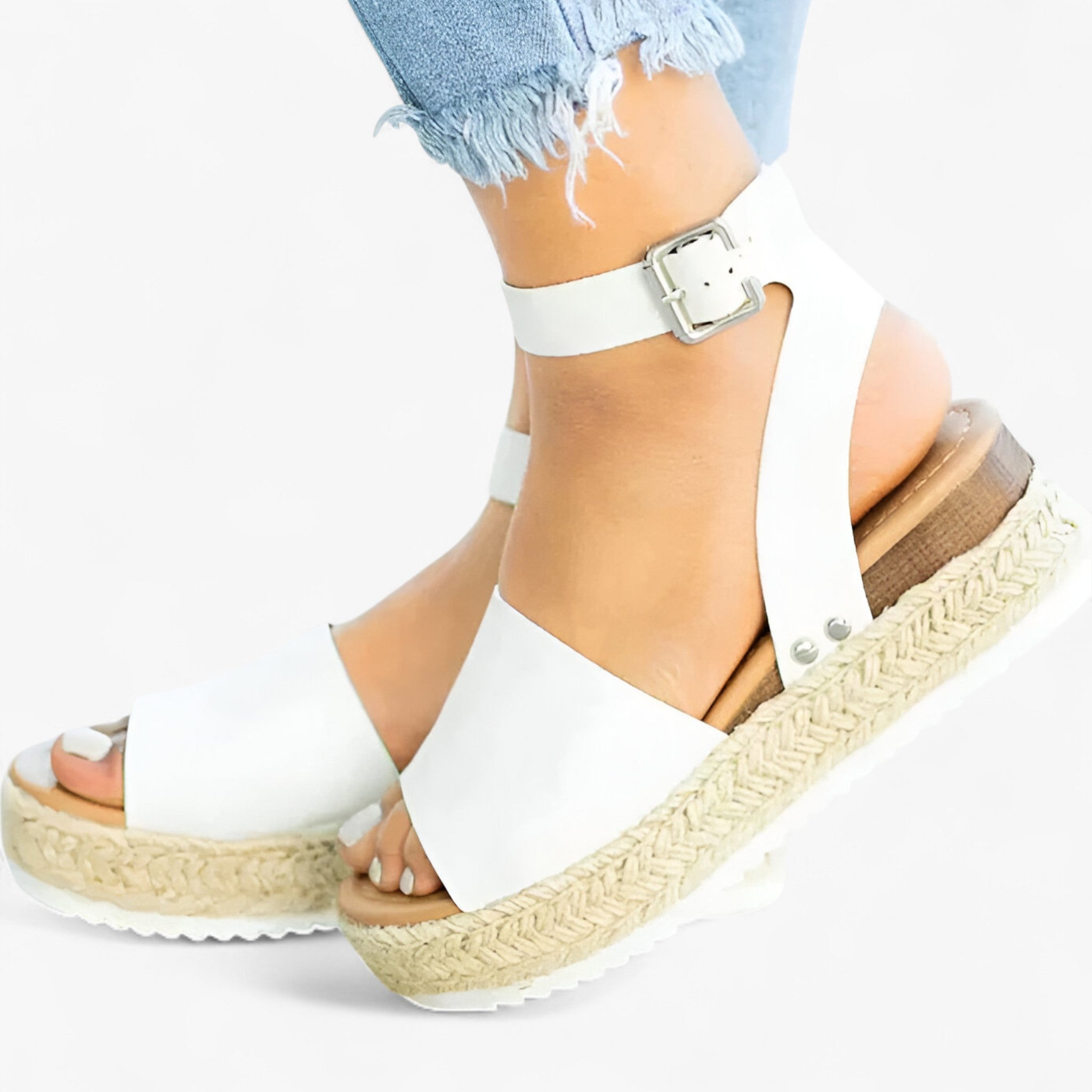 Sandali minimalisti senza lacci - Sandali da donna per un'eleganza semplice - Bianco - donna eleganza lacci minimalisti sandali sandali minimalisti sandals semplice women sandals - Concept Palermo
