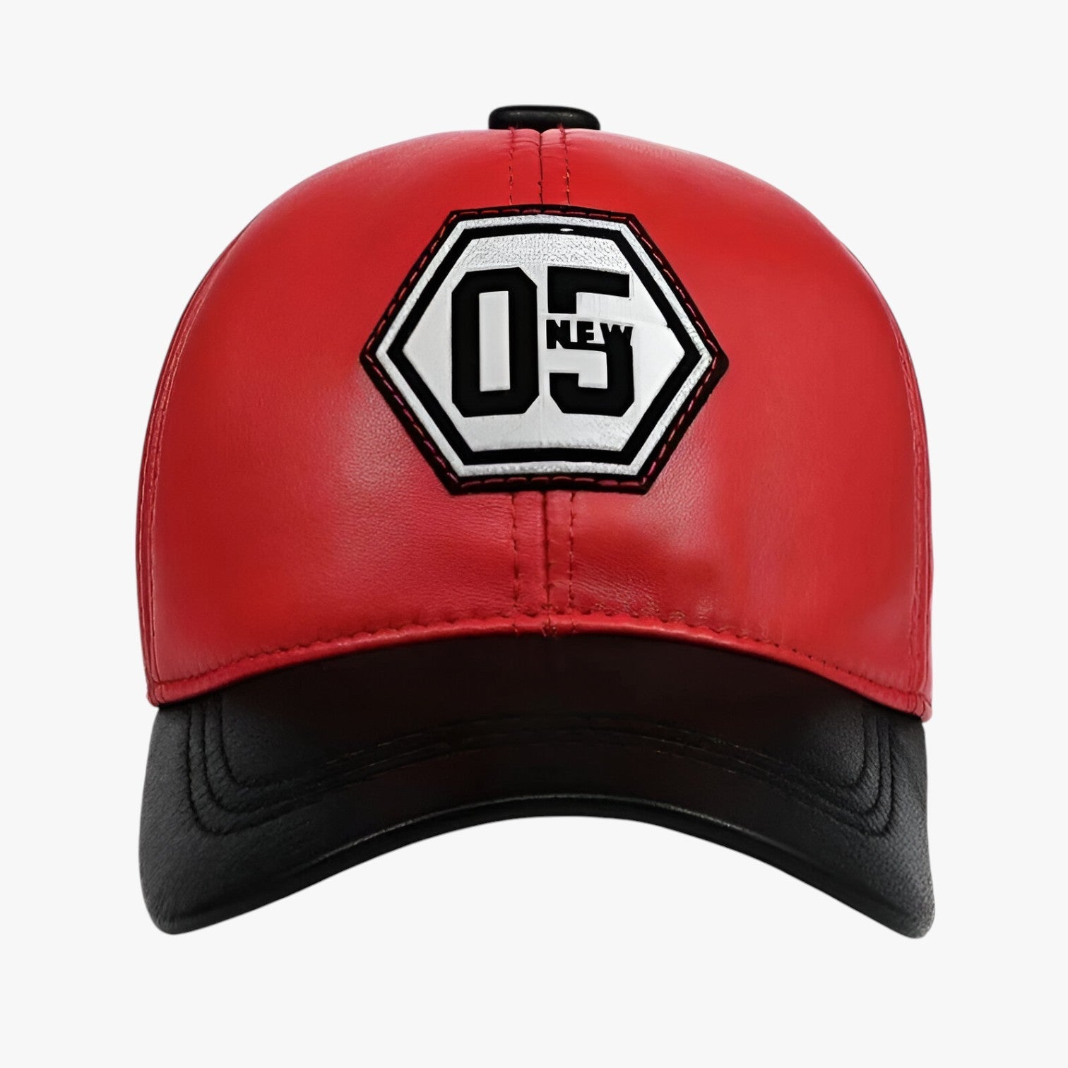 Cappello in pelle rossa – Protezione solare con design ricamato Uomo - - Baseball caps cappello cappello pelle caps design men's hat mens accessory pelle protezione ricamato rossa - Concept Palermo