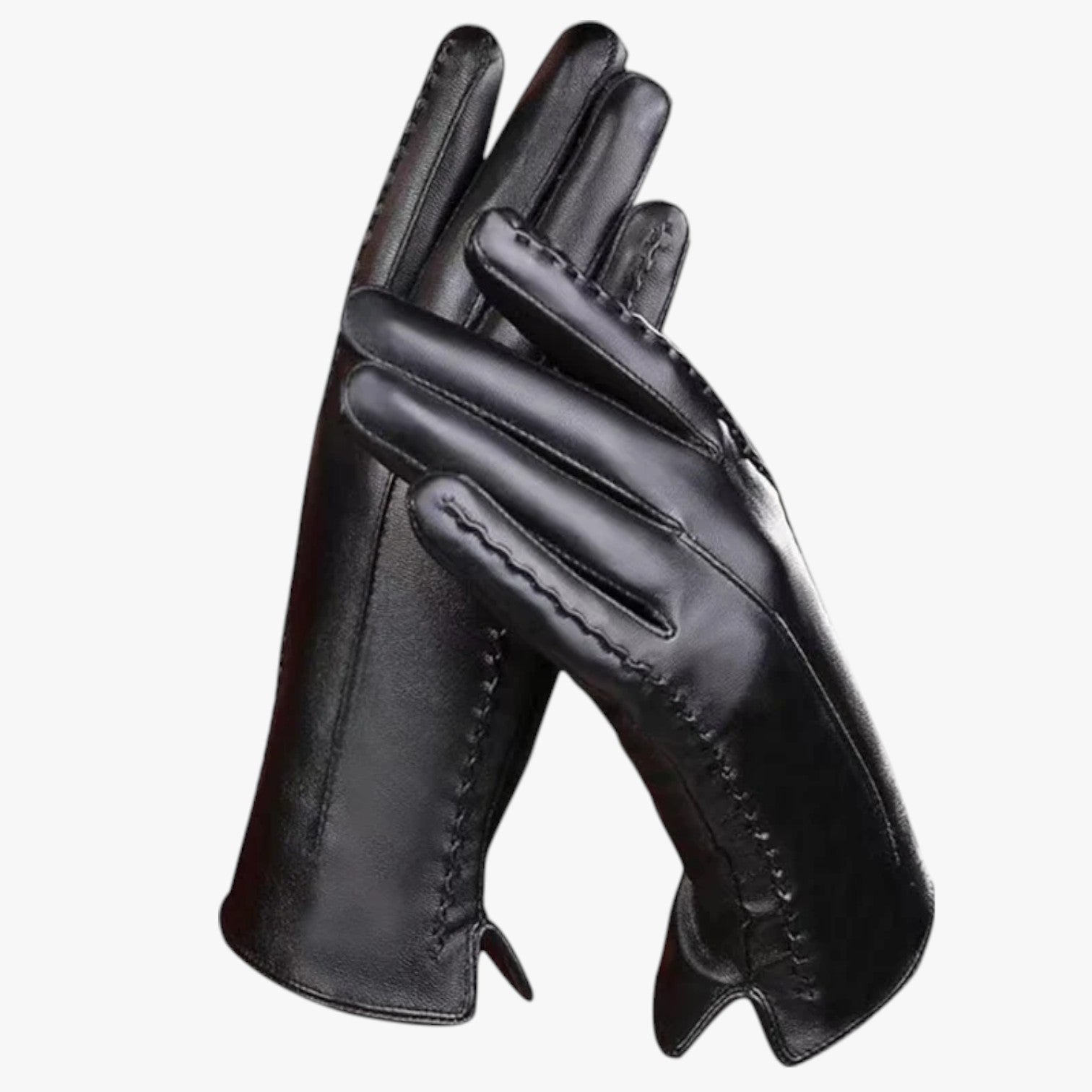 Guanti Invernali Donna in Pelle PU Touchscreen & Antivento Rosso - Nero Una taglia - antivento donna gloves guanti guanti invernali invernali leah | guanti invernali donna in pelle pu touchscreen & antivento - €25 pelle touchscreen winter gloves - Concept Palermo