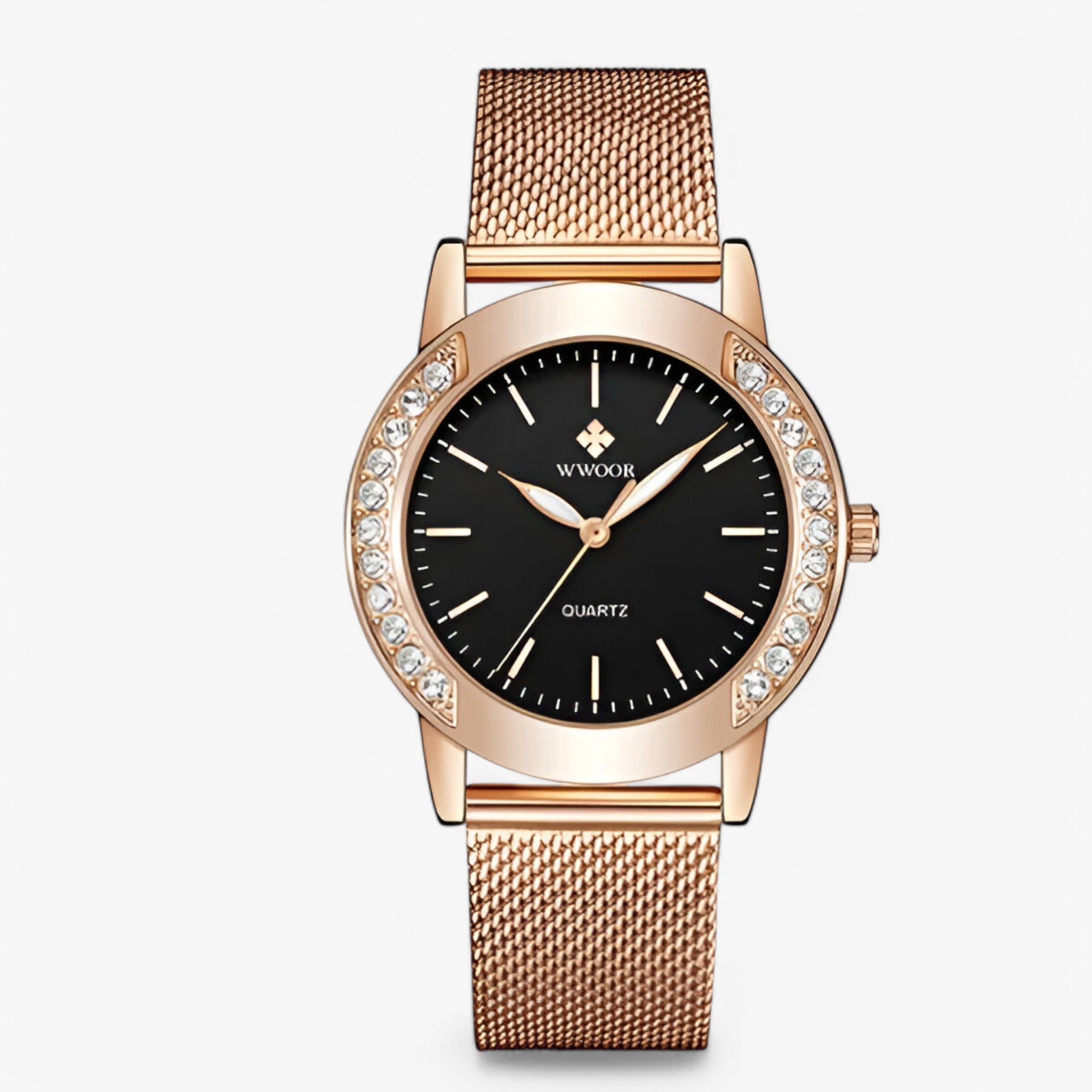 Orologio bracciale di lusso con diamanti - rosa nera - bracciale diamanti orologio orologio bracciale watch for women watches - Concept Palermo