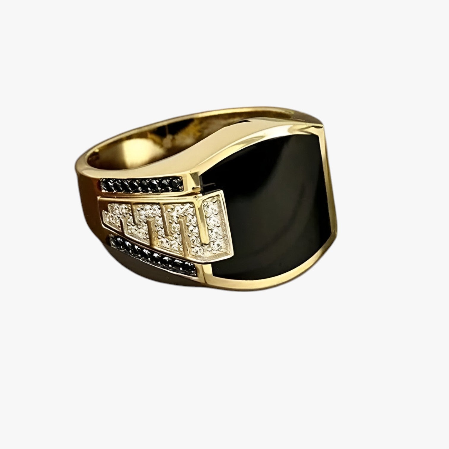 Anello da uomo - Luccicante dorato con look punk di lusso - - anello anello uomo jewelry look luccicante mens accessory mens ring punk Rings uomo - Concept Palermo