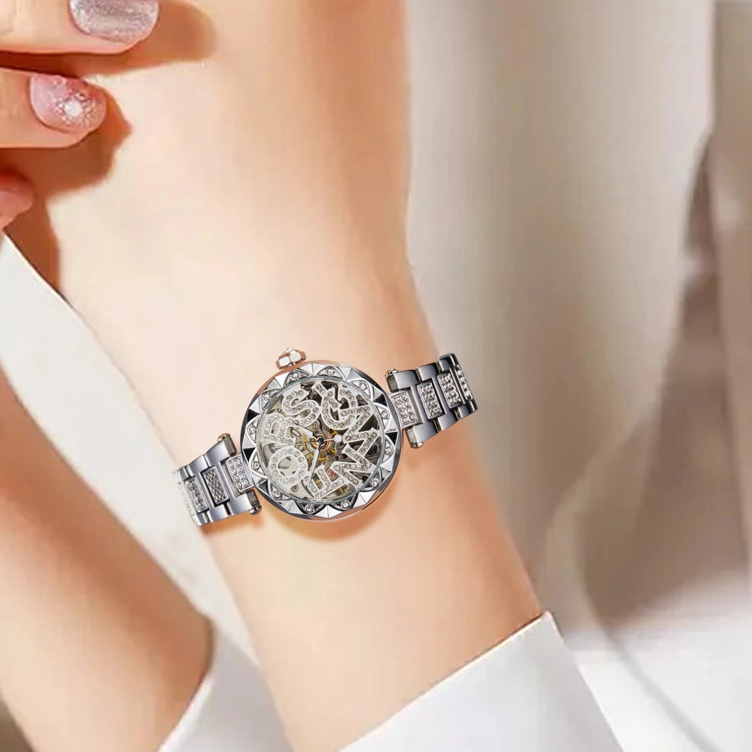 Orologio da Donna di Lusso 2025 Eleganza Meccanica in Acciaio e Diamanti 3D - - acciaio ana | orologio da donna di lusso 2025 eleganza meccanica in acciaio e diamanti 3d - €25 diamanti donna eleganza female watch ladies watch meccanica orologio orologio donna waist belt for women watch watch for women watches - Concept Palermo