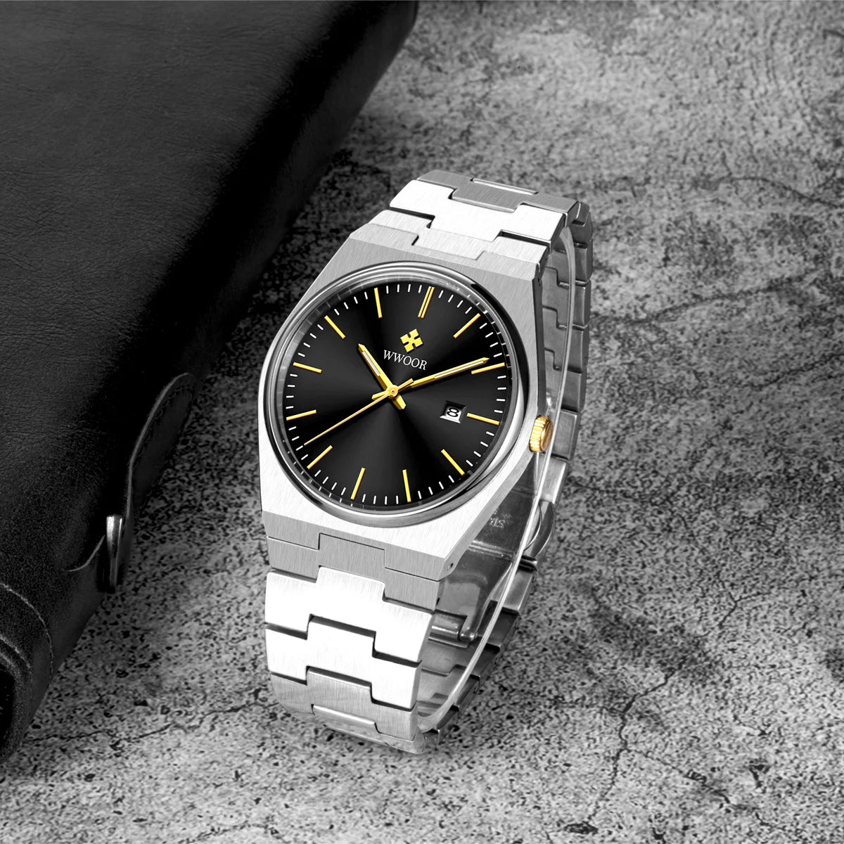 WWOOR Top Brand VJ32 Quartz Movement Watch for Men 316L Stainless Steel Business Watch Waterproof Luminous Men's Watches - - accessoires brand business horloges luminous movement quartz stainless steel watch watches - Concept Palermo