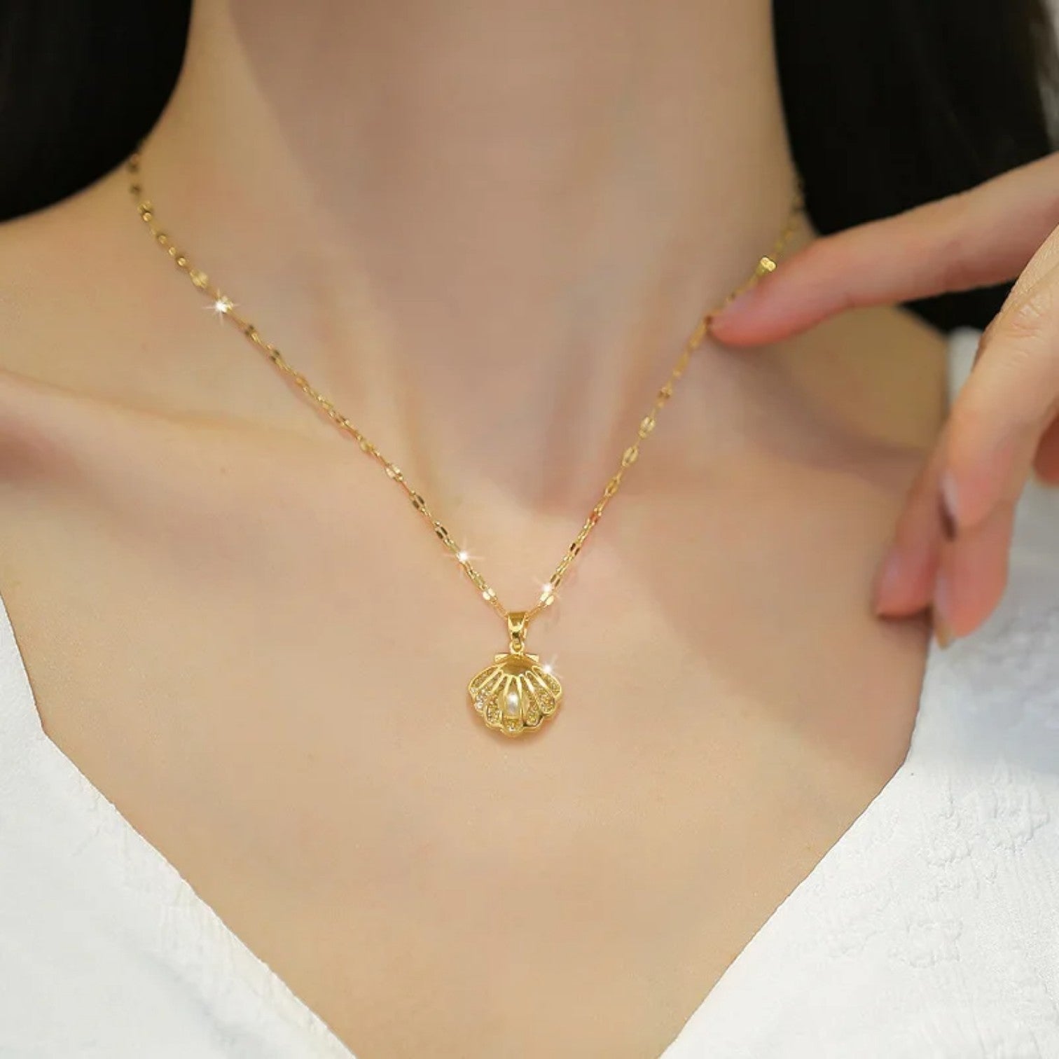 Collana di perle di conchiglia retrò Lana - - collana collana perle conchiglia elegant womens necklaces jewelry lana necklace NECKLACES Necklaces for Women perle retr - Concept Palermo