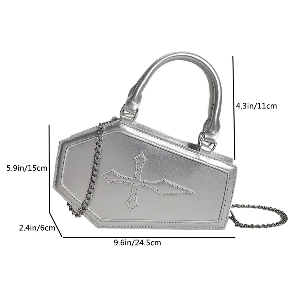 Borsa a Catena Nera Donna Elegante e Spaziosa con Manico Superiore per Feste e Serate - - bags borsetta borsetta catena catena cosplay halloween handbags manico Shoulder Bags women spaziosa women bags women's bags - Concept Palermo