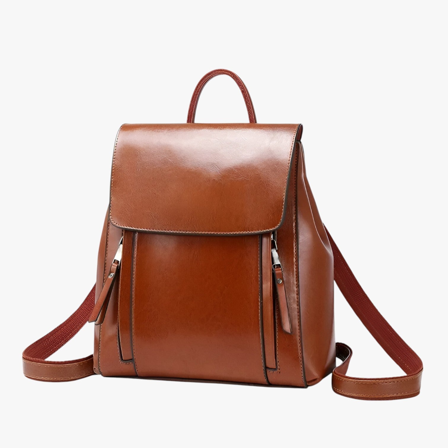 Zaino in Pelle per Scuola e Lavoro Donna - Marrone 31*28*9cm - Bags donna lavoro pelle scuola women bags Women's handbags zaino zaino pelle - Concept Palermo
