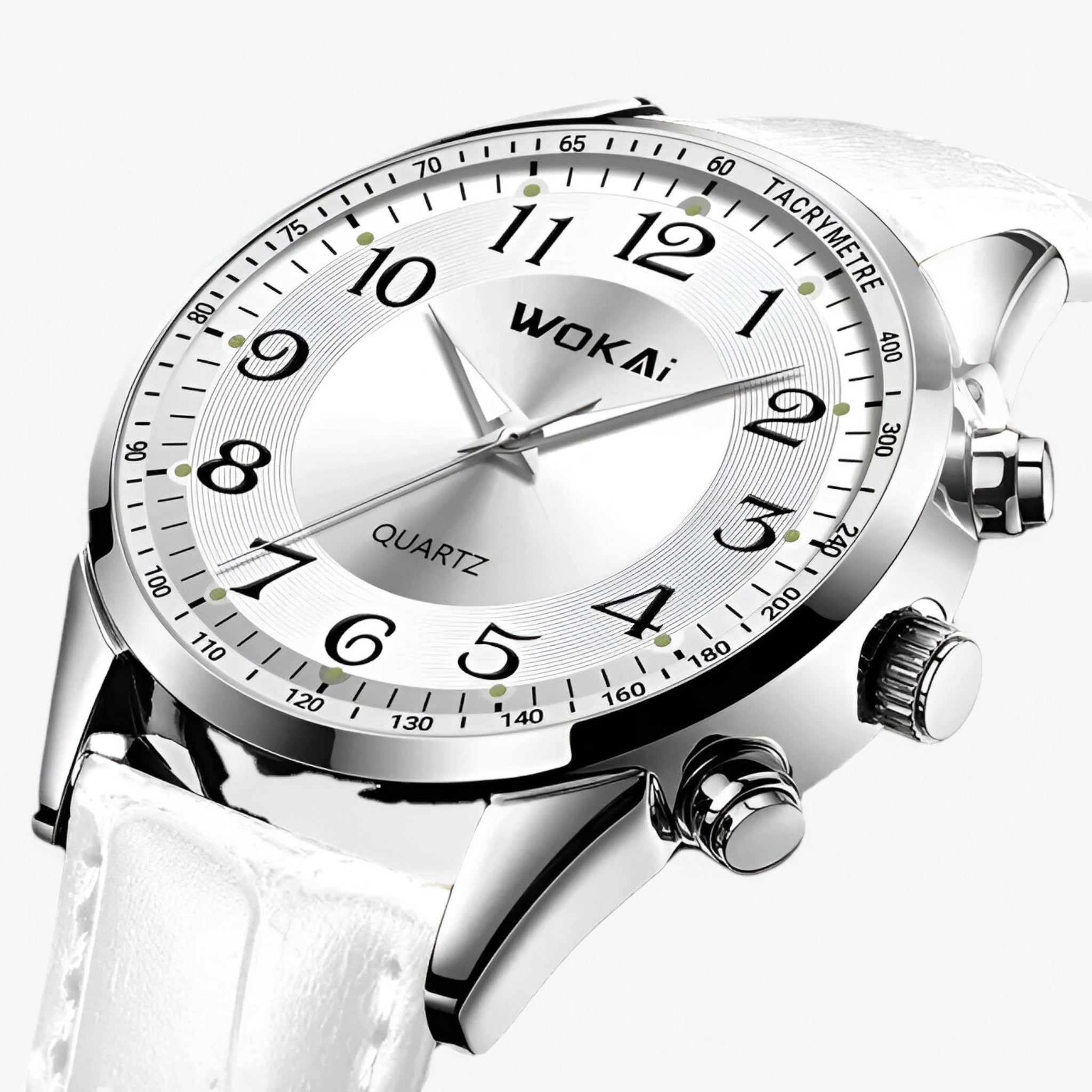 Orologio Sportivo Casual in Pelle Oro Uomo - bianco trasparente - casual orologio orologio sportivo pelle sportivo uomo watch for men watches - Concept Palermo
