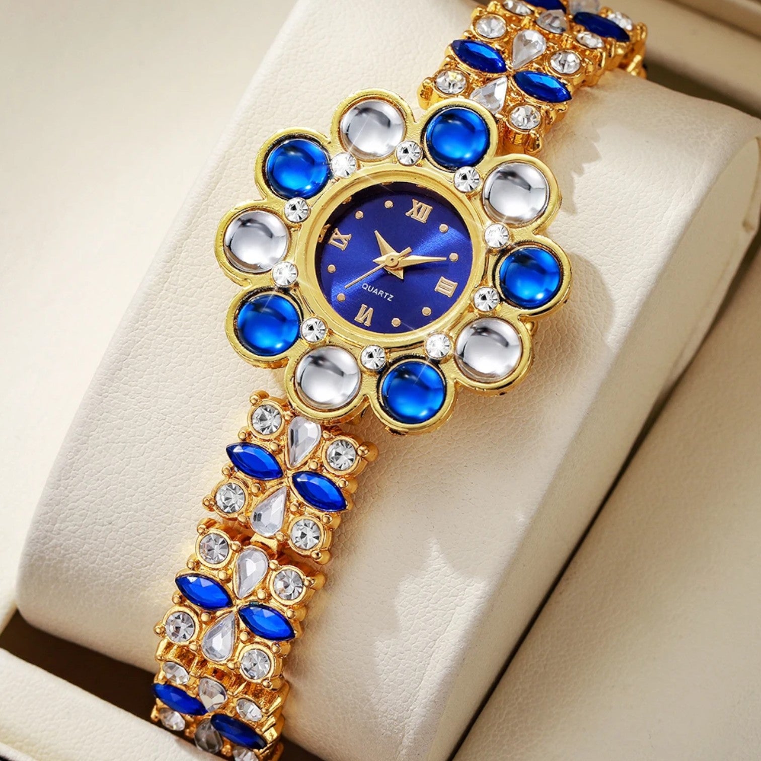 Orologio con quadrante a fiori in cristallo Donna - - cristallo donna female watch fiori ladies watch orologio orologio quadrante quadrante watch watch for women watches - Concept Palermo