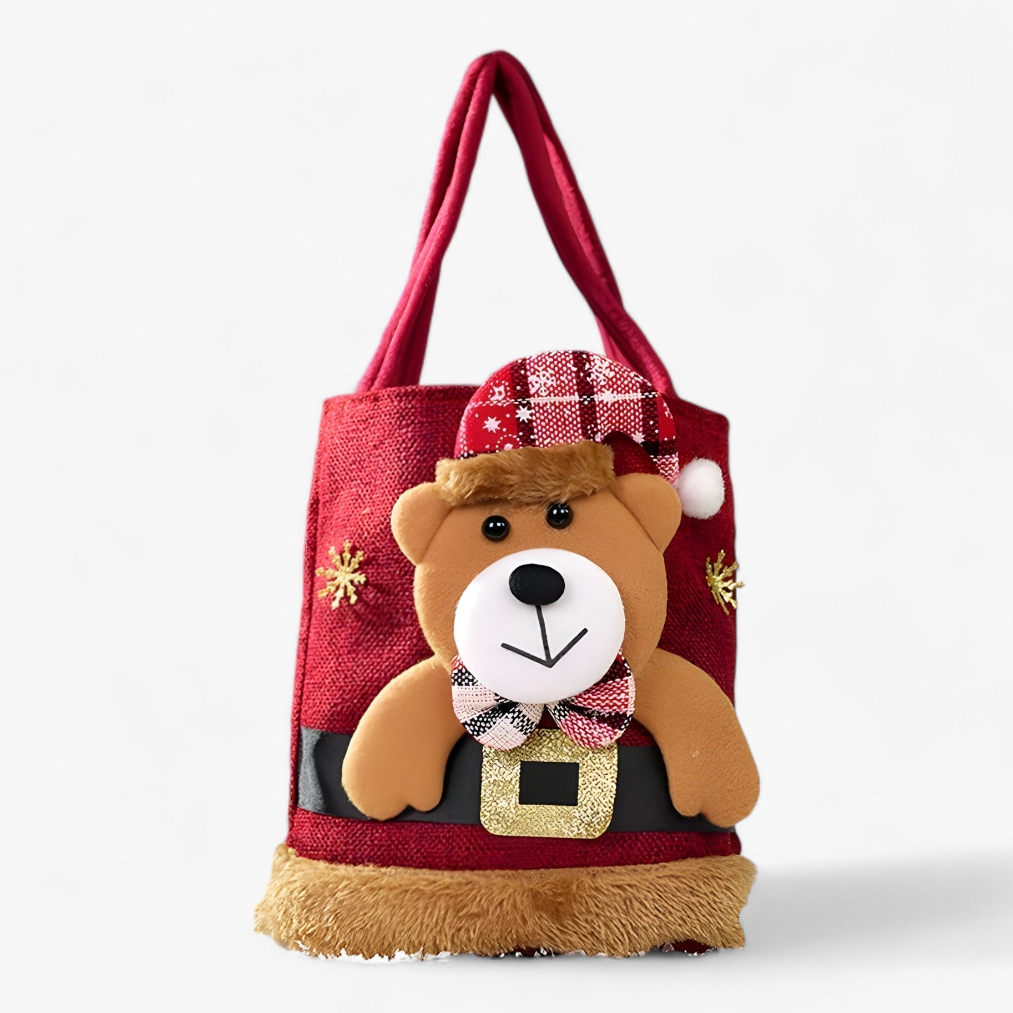 Sacchetti Regalo Natalizi con Orso Riutilizzabili Donna - Orso B 10 pezzi - accessori Natale carta da regalo e sacchetti decorazioni natalizie donna natalizi orso Orso Babbo Natale regali Natale regalo riutilizzabili sacchetti sacchetti ecologici sacchetti feste sacchetti natalizi sacchetti regalo sorpresa festiva tessuto riutilizzabile - Concept Palermo