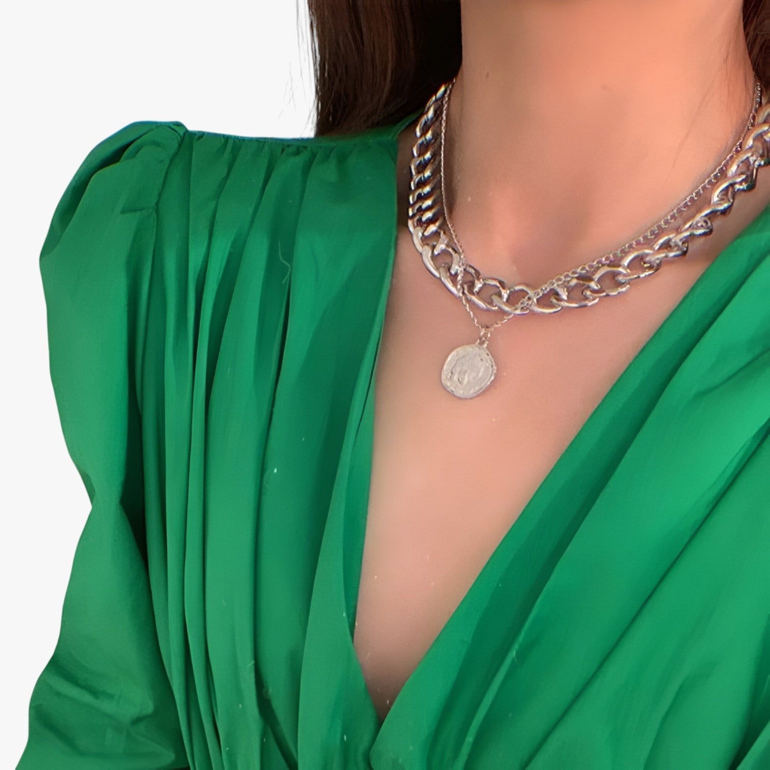 Collana con Monete a Più Strati Lana Donna - - collana collana monete donna jewelry lana monete Necklace NECKLACES Necklaces for Women strati - Concept Palermo