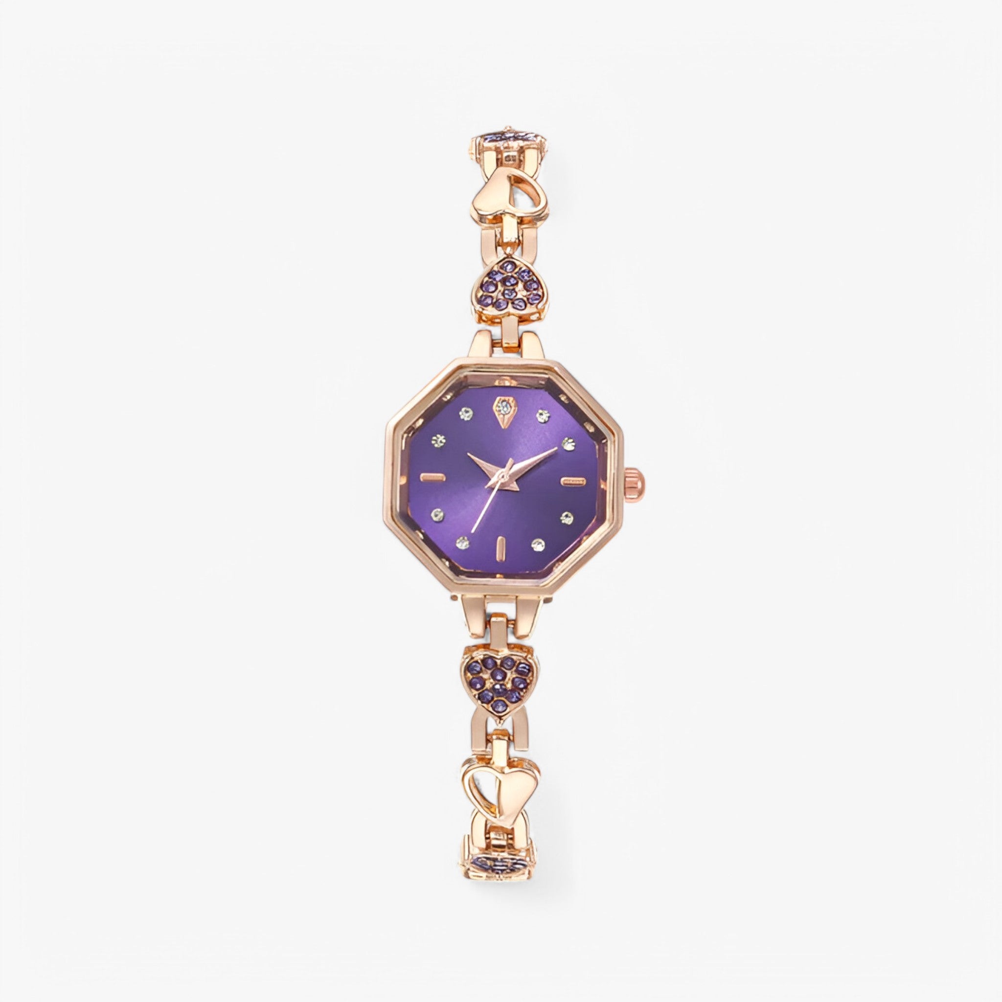 Orologio da donna con bracciale dorato e finitura vintage in argento - Porpora - accessoires bracciale donna finitura horloges orologio orologio donna vintage watches - Concept Palermo