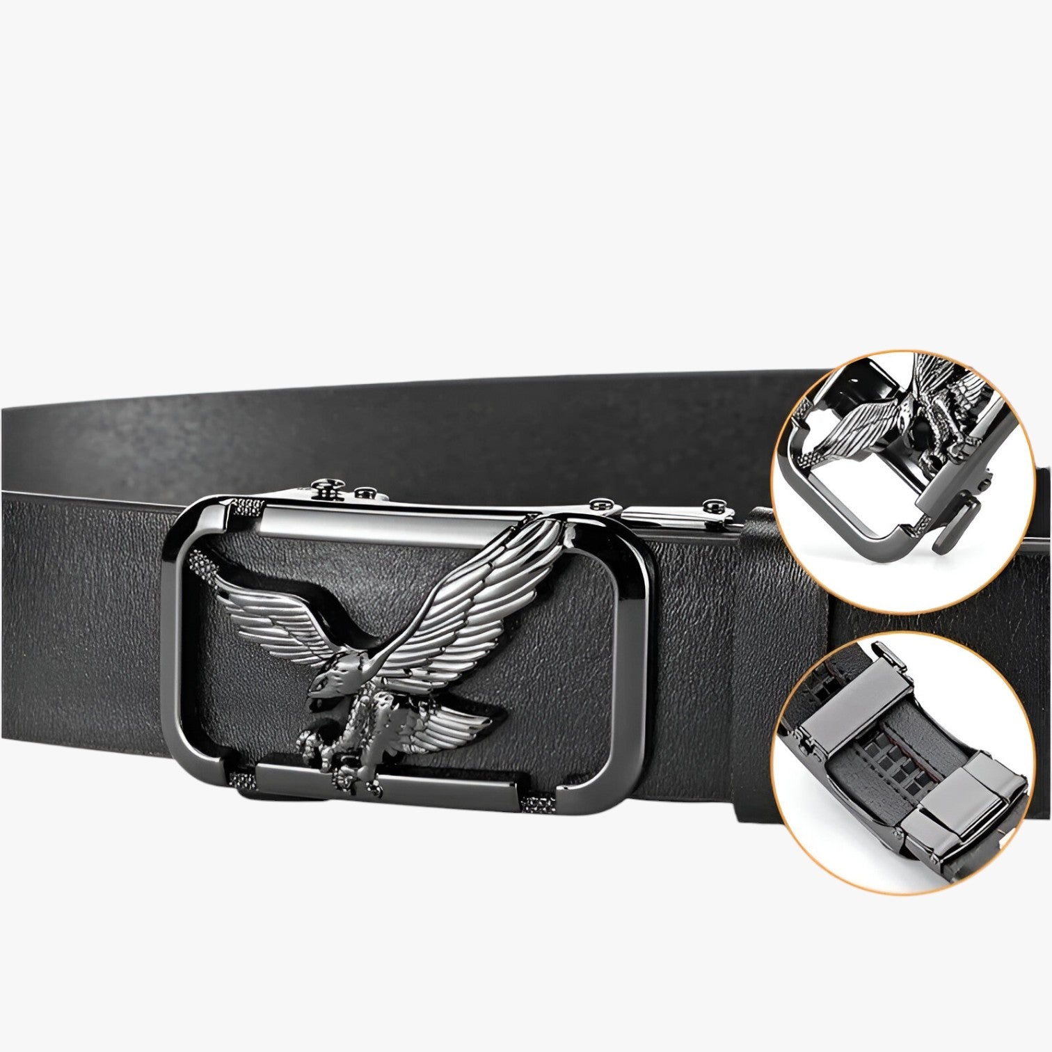 Stile Fiero Cintura in Vera Pelle con Fibbia Aquila Uomo - - aquila Belts belts for men cintura fibbia fiero Mens belt pelle stile stile fiero - Concept Palermo