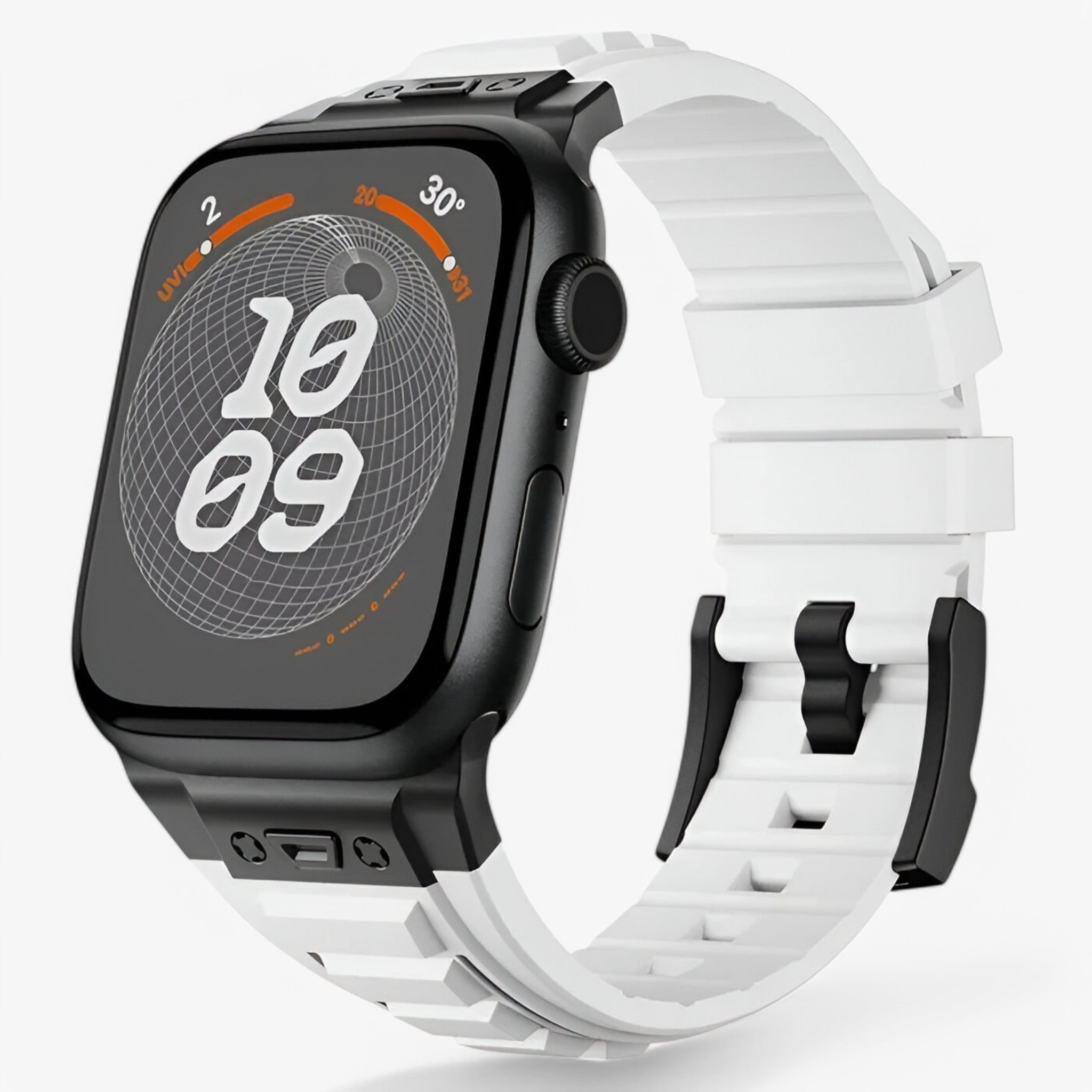Cinturino Sportivo in Silicone per Apple Watch - nero bianco - accessoires apple cinturino cinturino sportivo horloges silicone sport sportivo watch watches - Concept Palermo