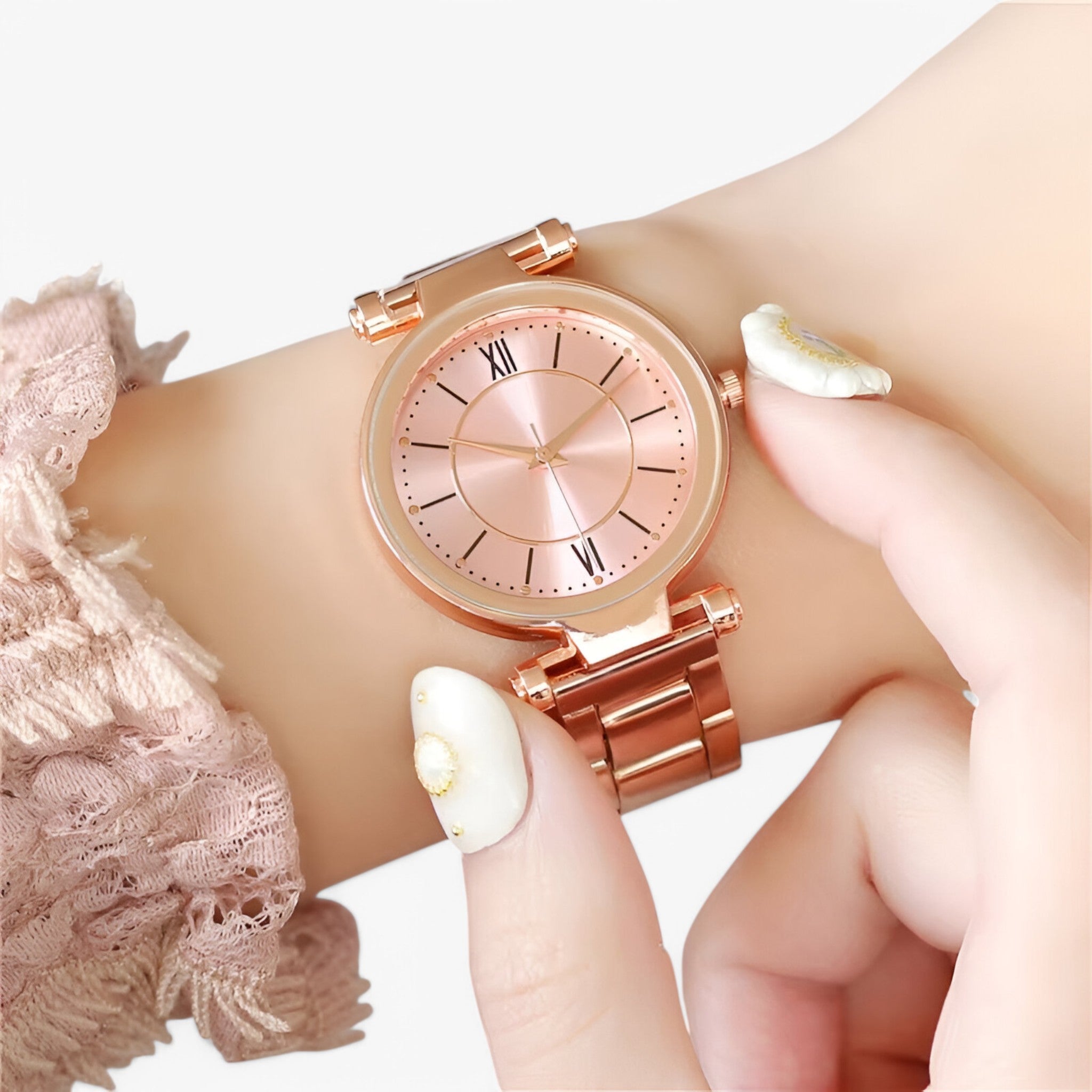 Orologio classico in acciaio rosa - - acciaio female watch orologio orologio acciaio watch for women watches - Concept Palermo