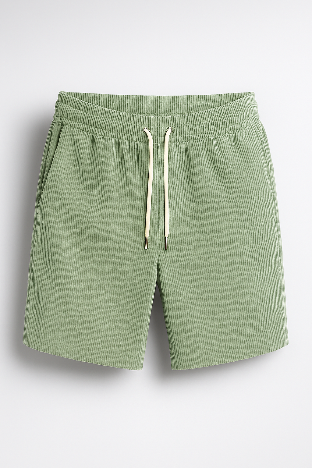 Pantaloncini casual in velluto con coulisse Pelle Uomo - Verde salvia - casual coulisse milanie | pantaloncini casual in velluto con coulisse - €25 pantaloncini pantaloncini casual pelle short Summer shorts uomo velluto - Concept Palermo