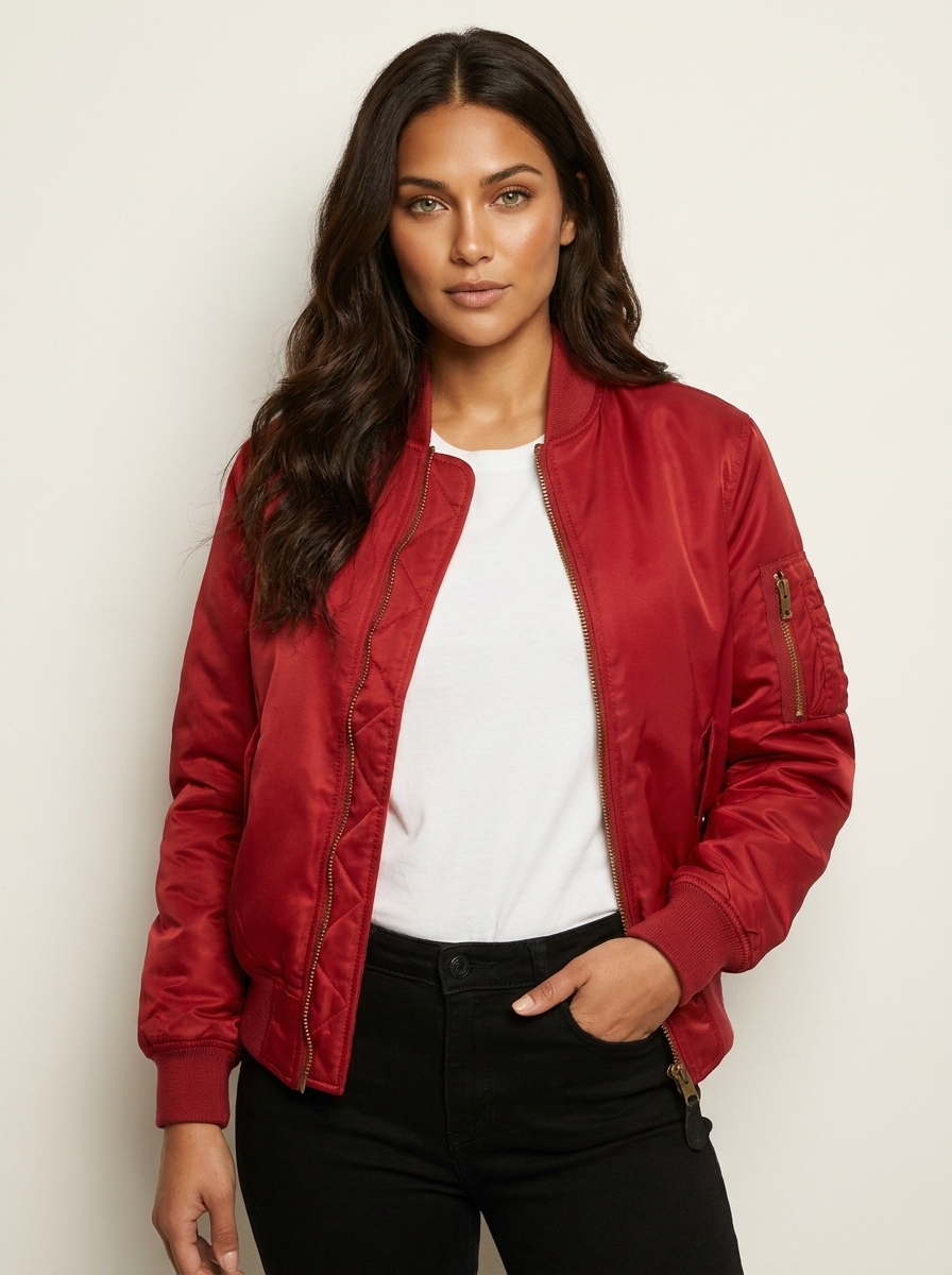 Bomber classico con dettagli utility