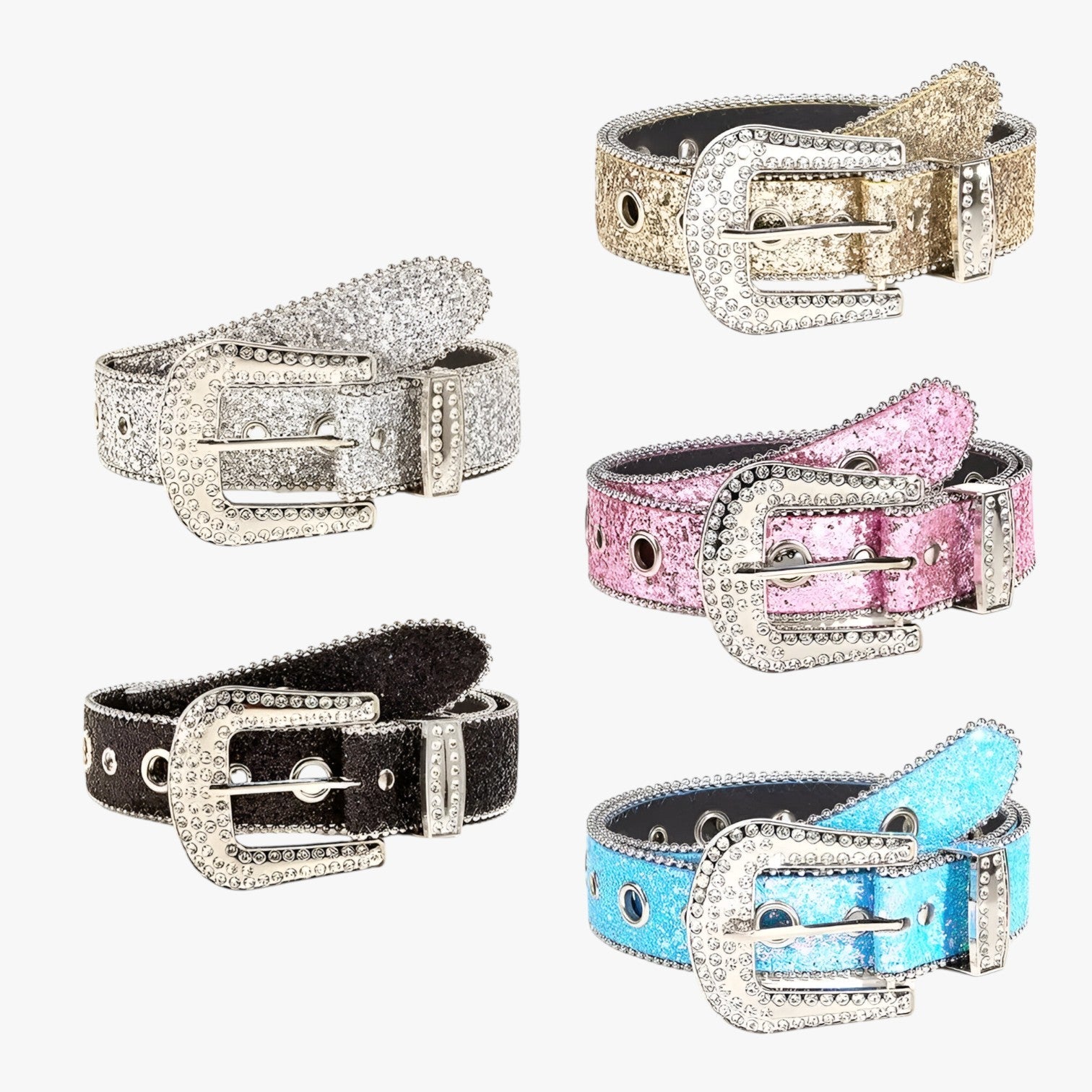 Cintura in pelle luccicante alla moda con borchie Donna - - alla belt buckle women belts borchie cintura cintura pelle donna luccicante moda pelle waist belt for women Womens belt - Concept Palermo