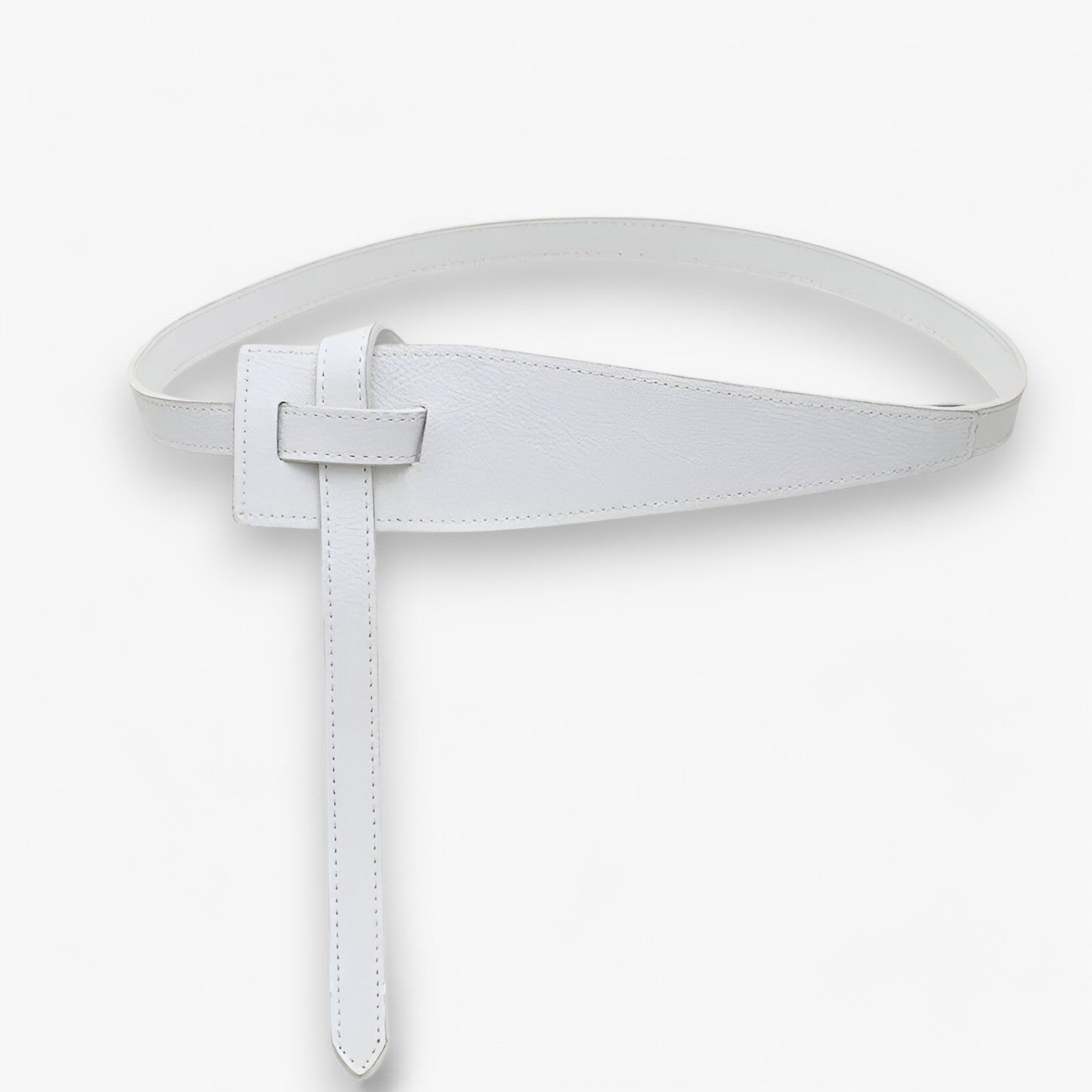 Cintura Donna Morbida Annodabile in Similpelle Nera per Abiti Eleganti - Bianco 120cm - accenti Belts cintura cintura nodo donna nodo stilosi waist belt for women women's belt - Concept Palermo
