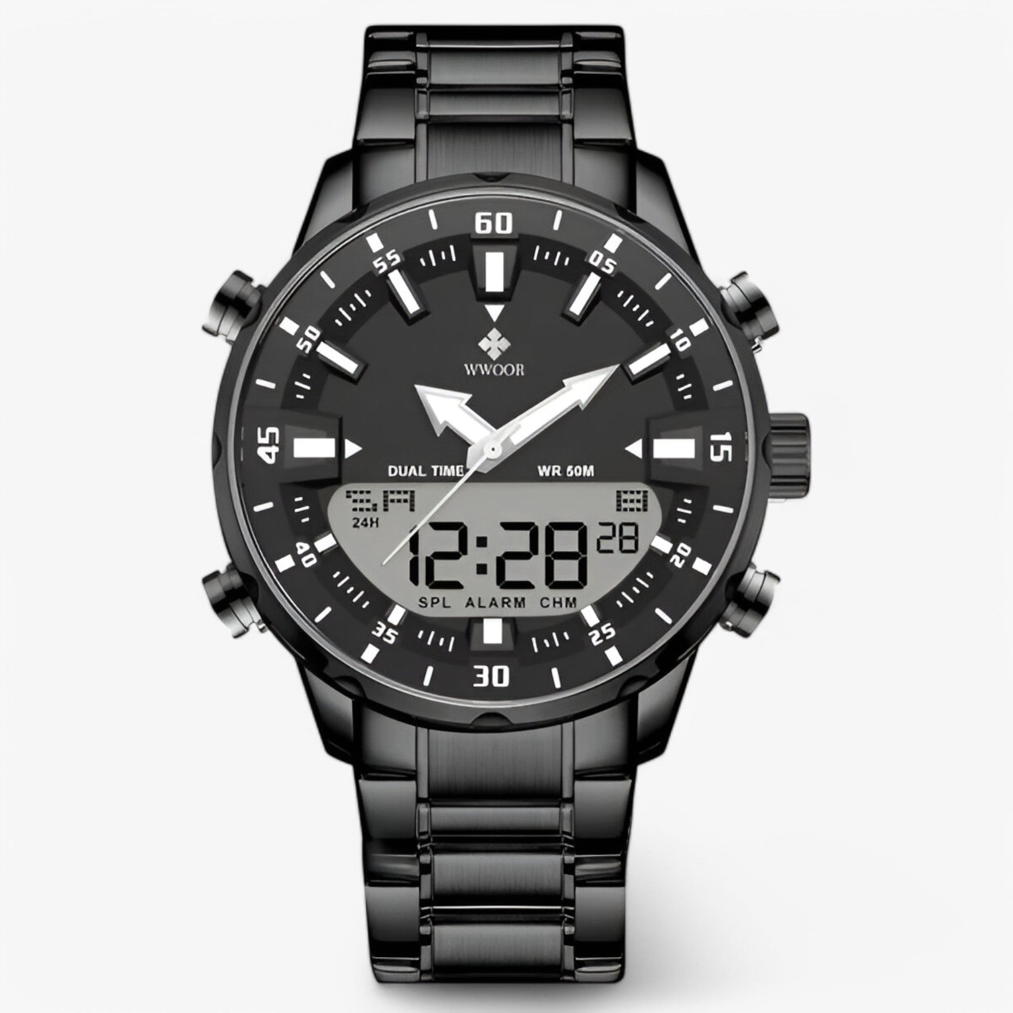 Orologio Militare di Lusso in Acciaio - nero nero - accessoires acciaio horloges militare orologio orologio militare watches - Concept Palermo