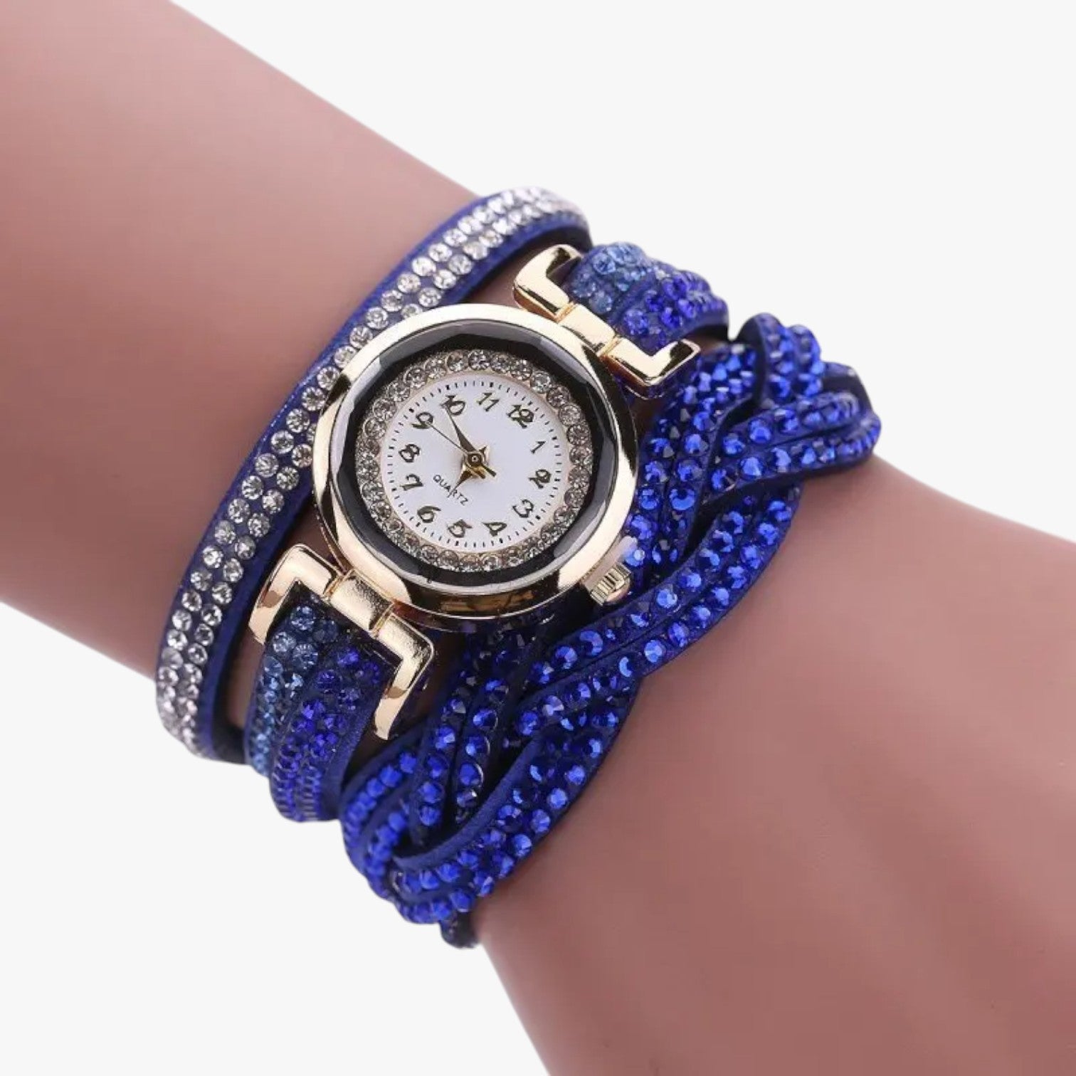 Orologio da donna con cinturino lungo in pelle: eleganza e lucentezza in uno - Blu - cinturino donna eleganza female watch lucentezza orologio orologio donna pelle watch watch for women watches - Concept Palermo