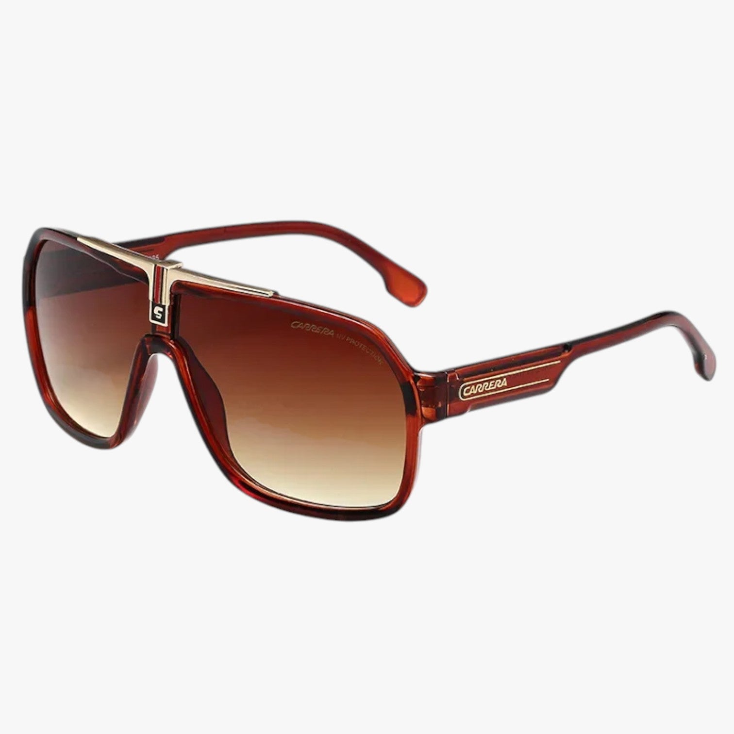 Occhiali da Sole Navigator Uomo/Unisex - Montatura Nera Classica - Marrone - Fashion Sunglasses men sunglasses polarized mens sunglasses navigator occhiali occhiali sole sole stile sunglasses sunglasses polarized men unisex uomo - Concept Palermo