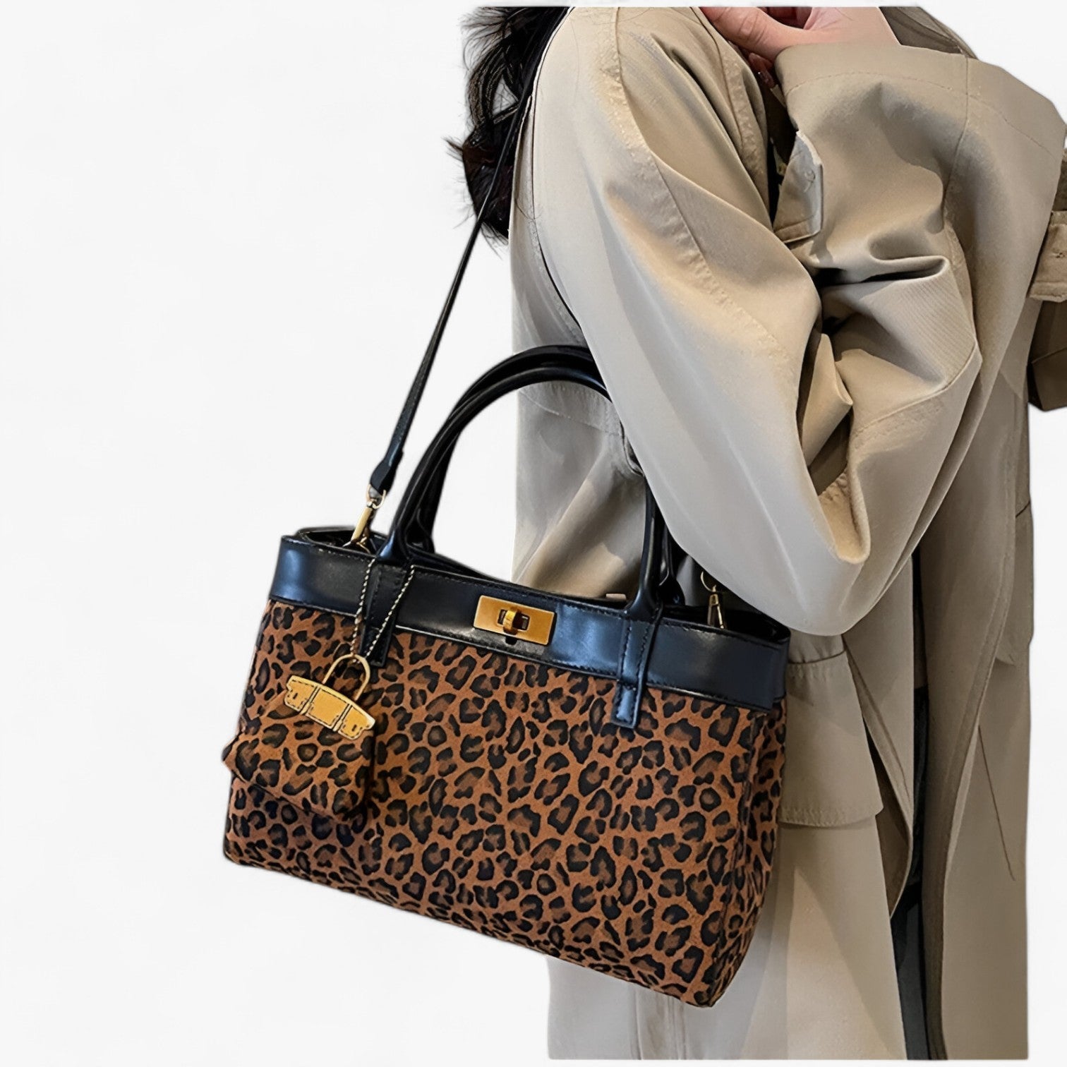 Tote alla Moda con Stampa Leopardo e Grande Capacità Donna - - alla bags capacità donna handbags leopardo moda stampa tote Women's handbags - Concept Palermo
