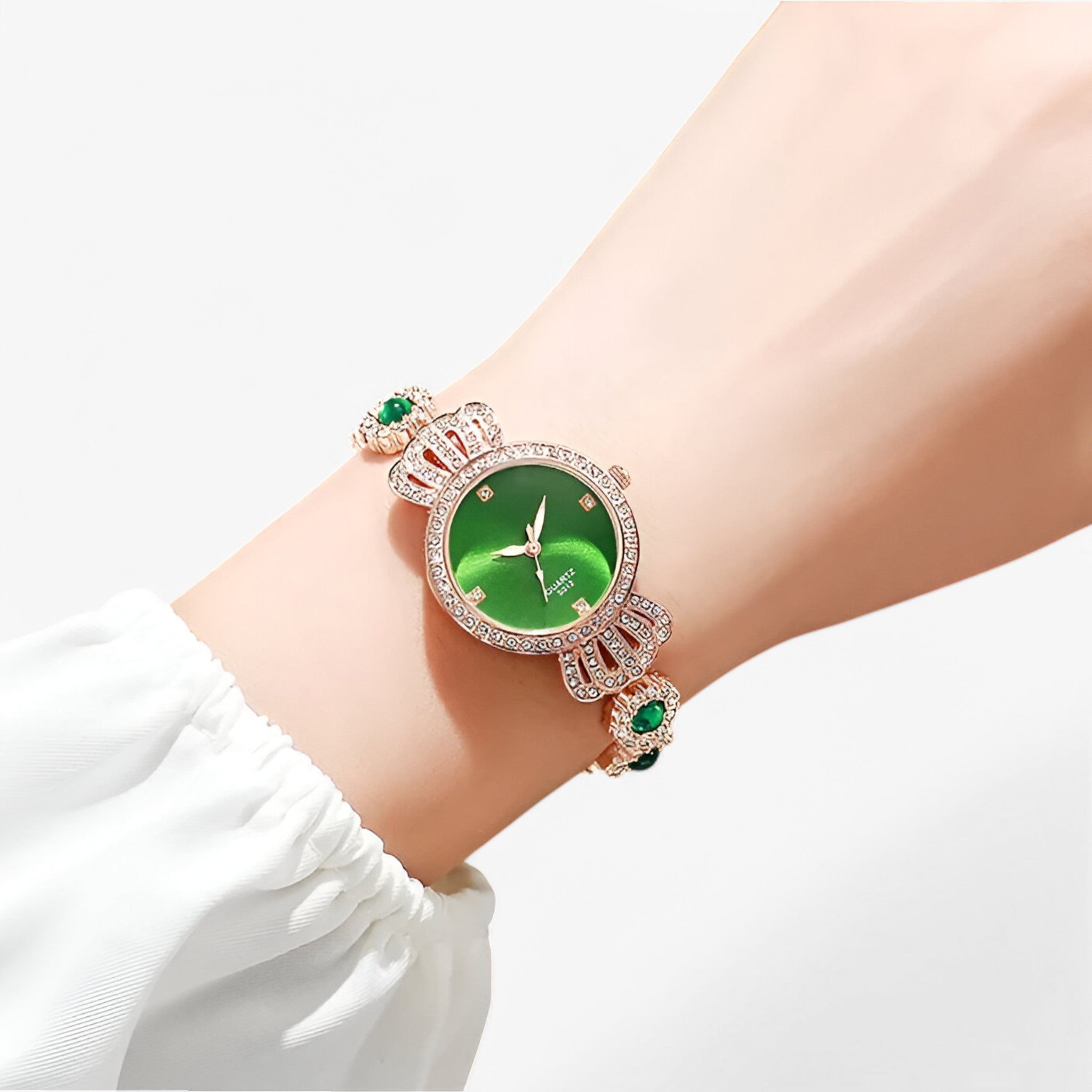 Orologio da Donna con Pietra e Cinturino Verde Oro - - cinturino donna female watch orologio orologio donna pietra watch for women watches - Concept Palermo