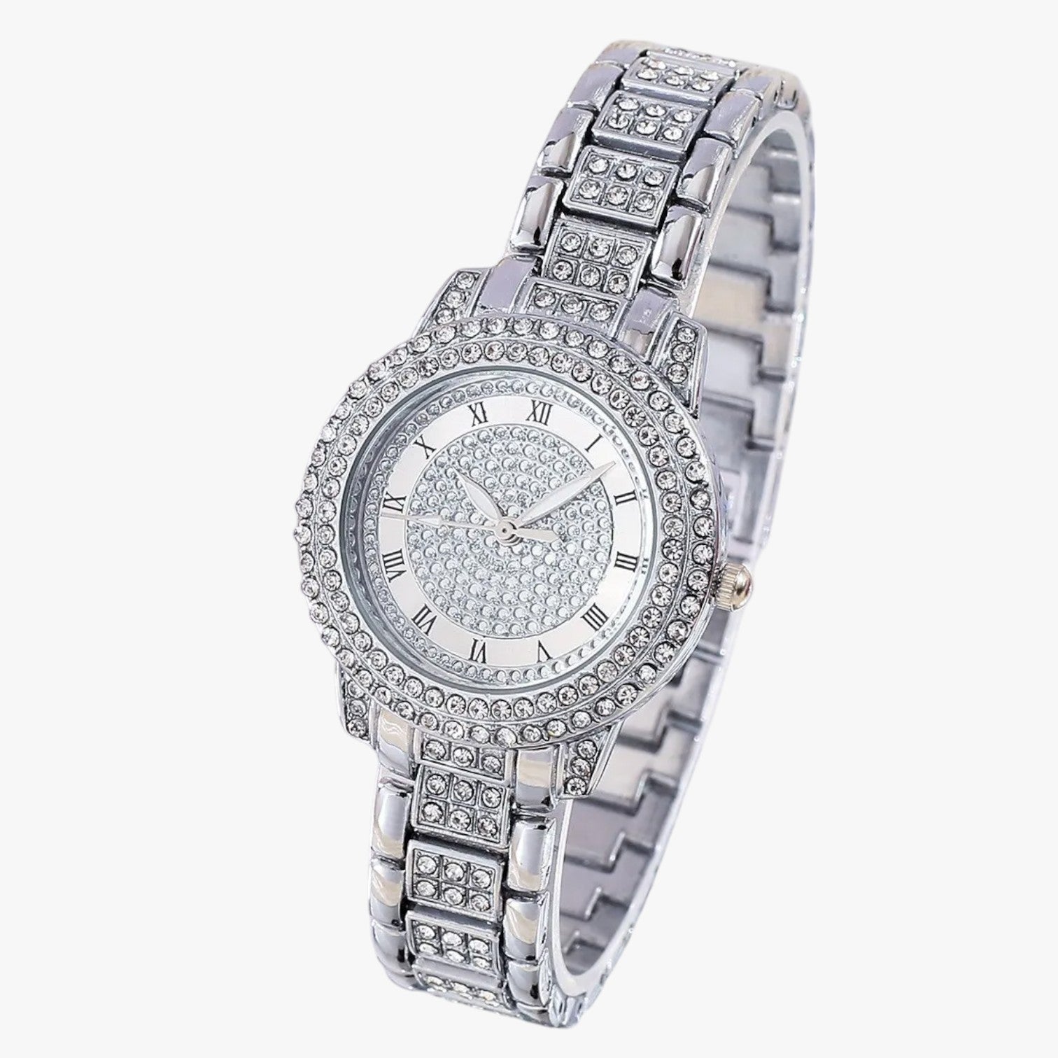 Orologio da Donna in Acciaio Inox con Cristalli Eleganti - argento - acciaio cristallo donna female watch ladies watch orologio orologio acciaio watch watch for women watches - Concept Palermo