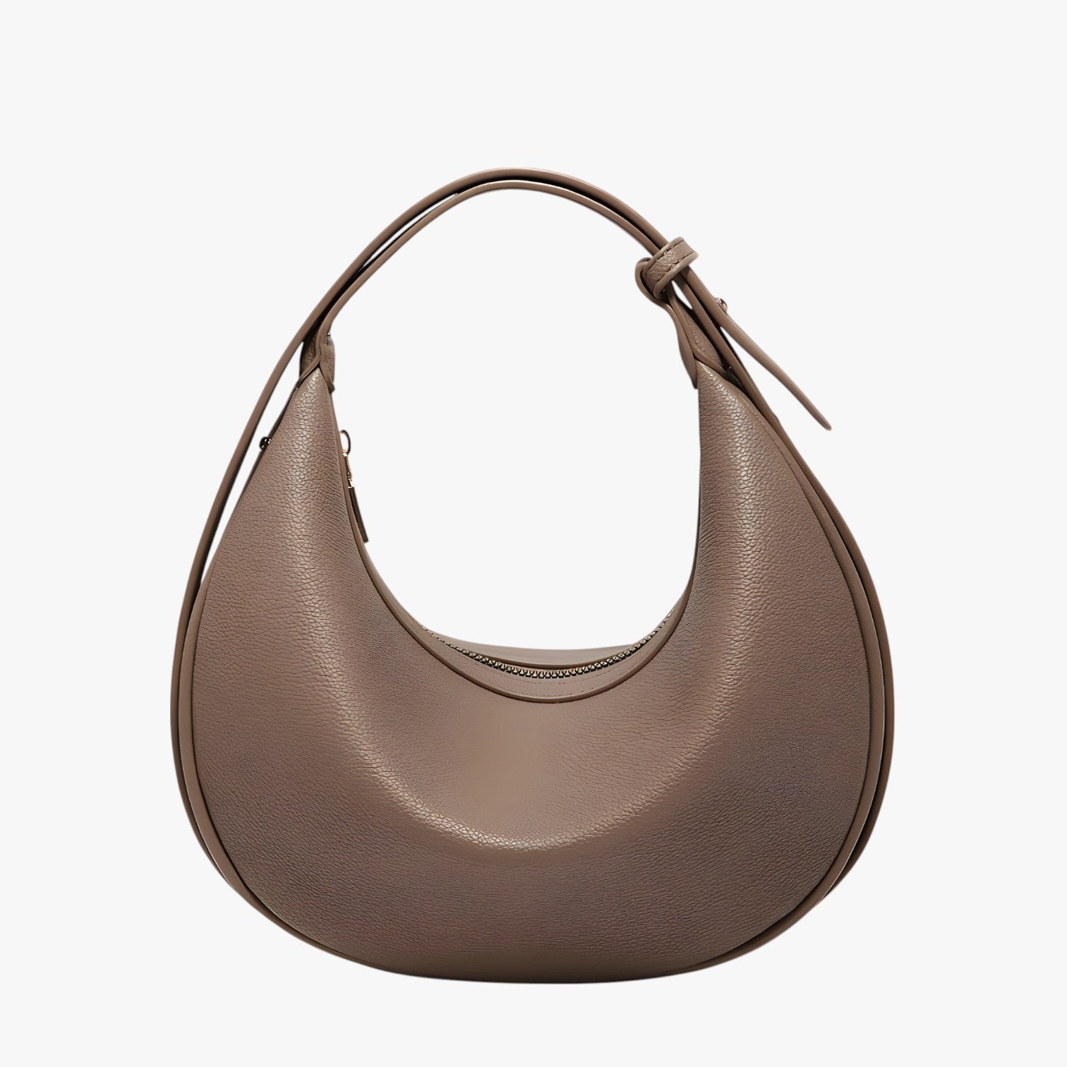 Borsa Donna a Mezza Luna Elegante in Pelle Sintetica Nera con Tracolla Regolabile - marrone - bag Bags borsa borsa mezza donna handbags luna mezza women bags Women's handbags - Concept Palermo
