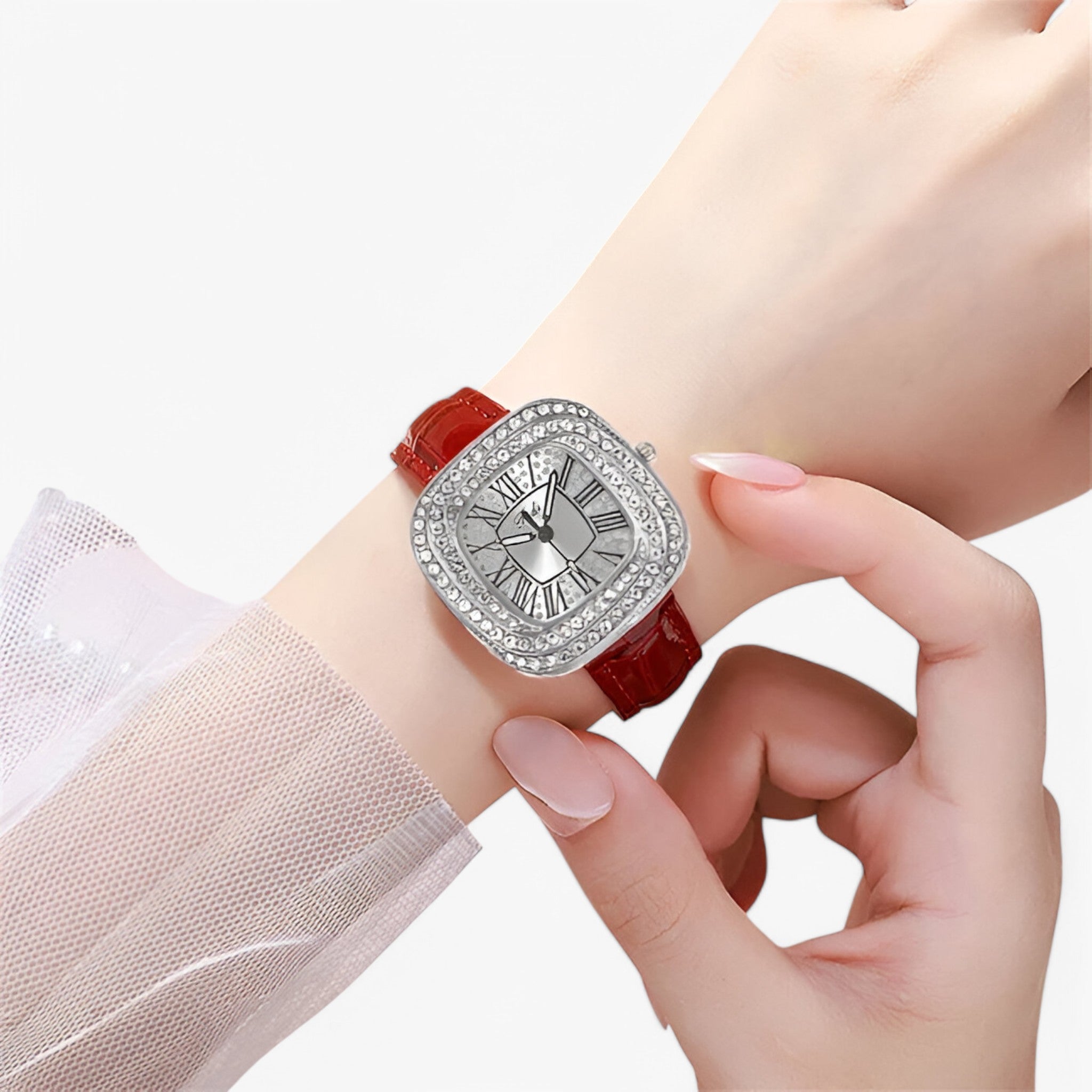 Orologio da Donna in Pelle Verde con Diamanti - - diamanti donna female watch orologio orologio donna pelle watch for women watches - Concept Palermo