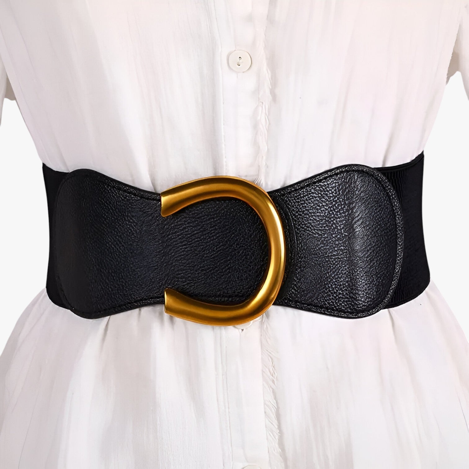 Cintura elastica larga con fibbia dorata Donna - - Belts cintura cintura elastica donna dorata elastica fibbia larga waist belt for women Womens belt - Concept Palermo