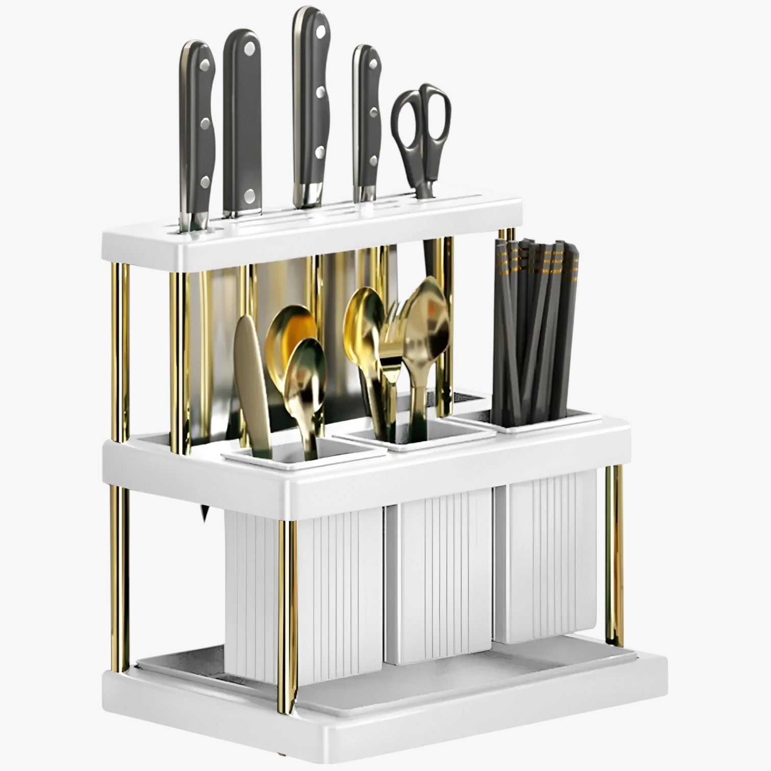 Organizer da cucina salvaspazio – Tieni il tuo piano di lavoro ordinato - Bianco - cucina Kitchen kitchen & dining kitchen accessory kitchen tools kitchen utensil lavoro ordinato organizer organizer cucina piano salvaspazio - Concept Palermo