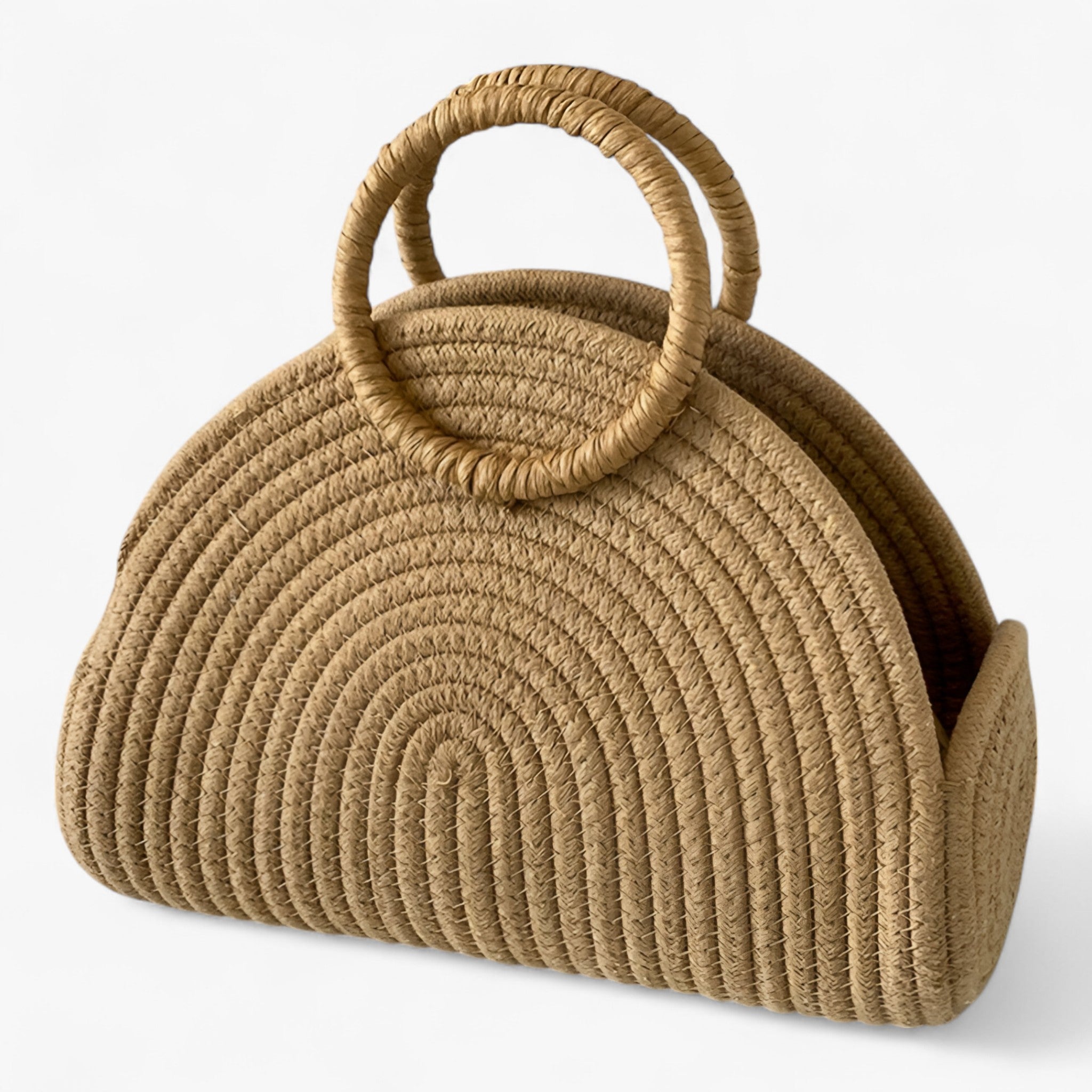 Borsa Donna Grande Beige in Cotone Intrecciato, Tracolla Regolabile, Stile Boho Chic Estiva - Titolo Predefinito - alessia | borsa in cotone intrecciato - €25 borsa borsa cotone cotone donna intrecciato - Concept Palermo