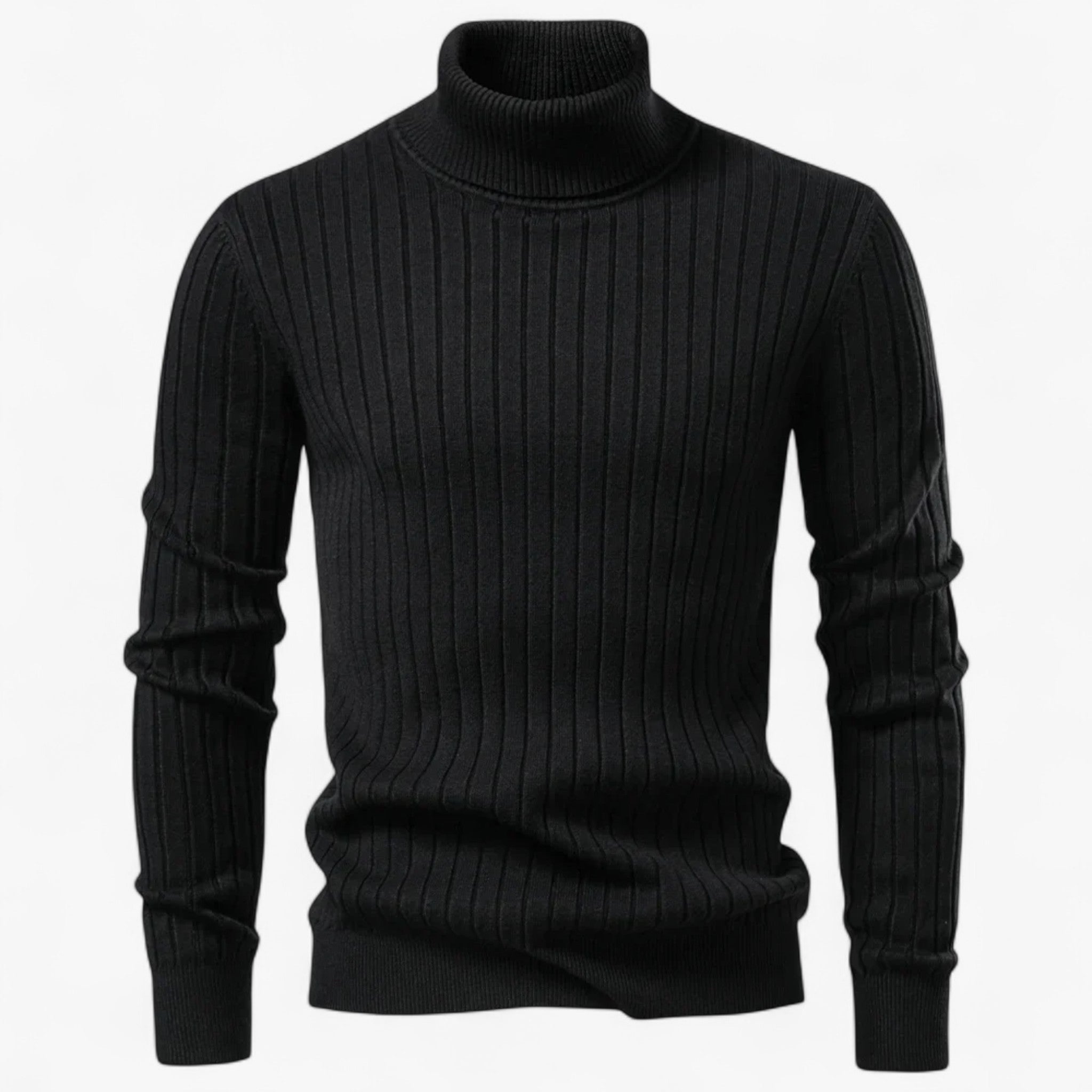 Maglione a Collo Alto da Uomo - Nero S - Clothes clothes men Clothing collo maglione maglione collo men's top clothes Sweater sweater men sweaters uomo - Concept Palermo