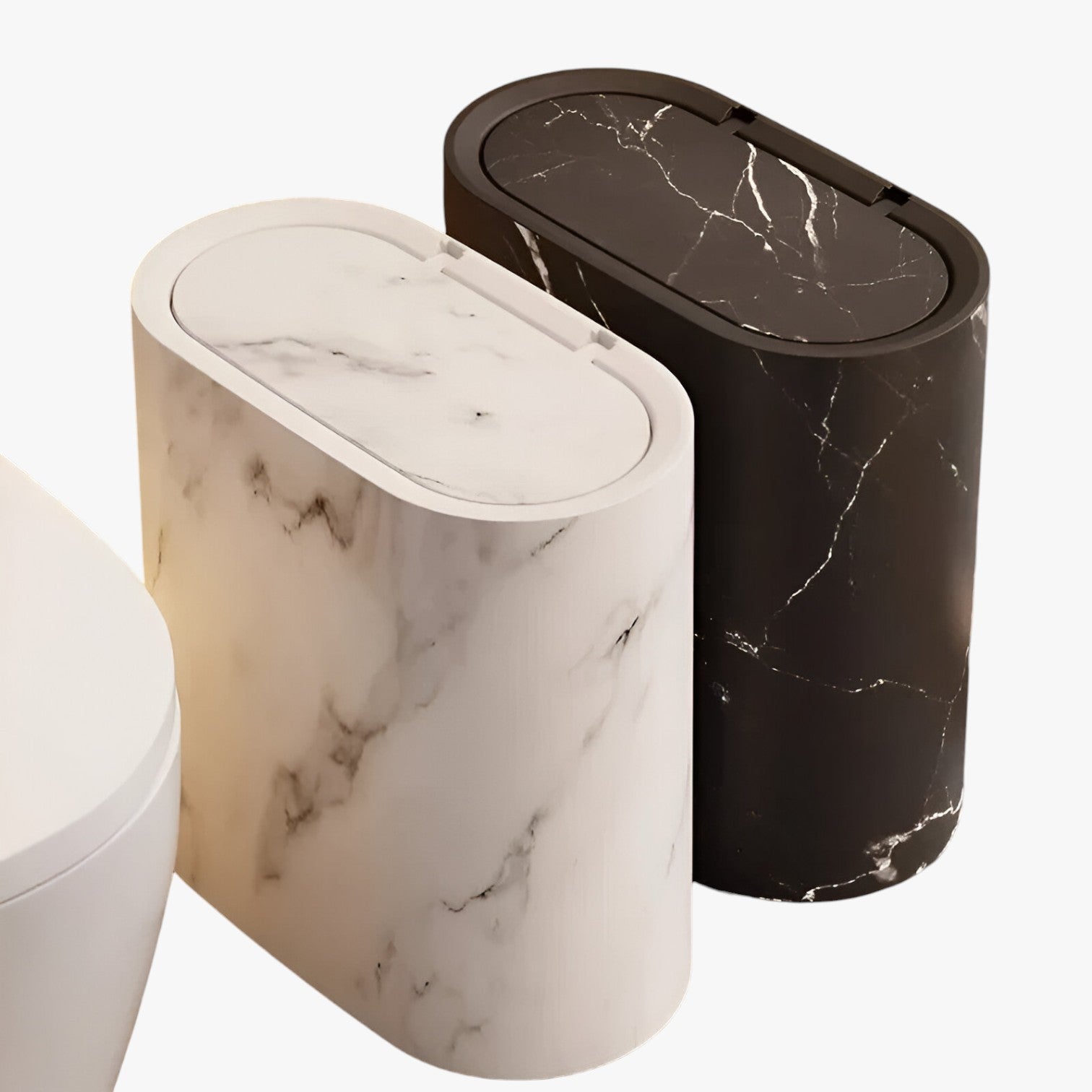 Cestino Nordic in Marmo Sottile – Elegante Pattumiera Design per Bagno/Ufficio - - bathroom cestino cestino nordic home & garden marmo nordic odore sottile - Concept Palermo